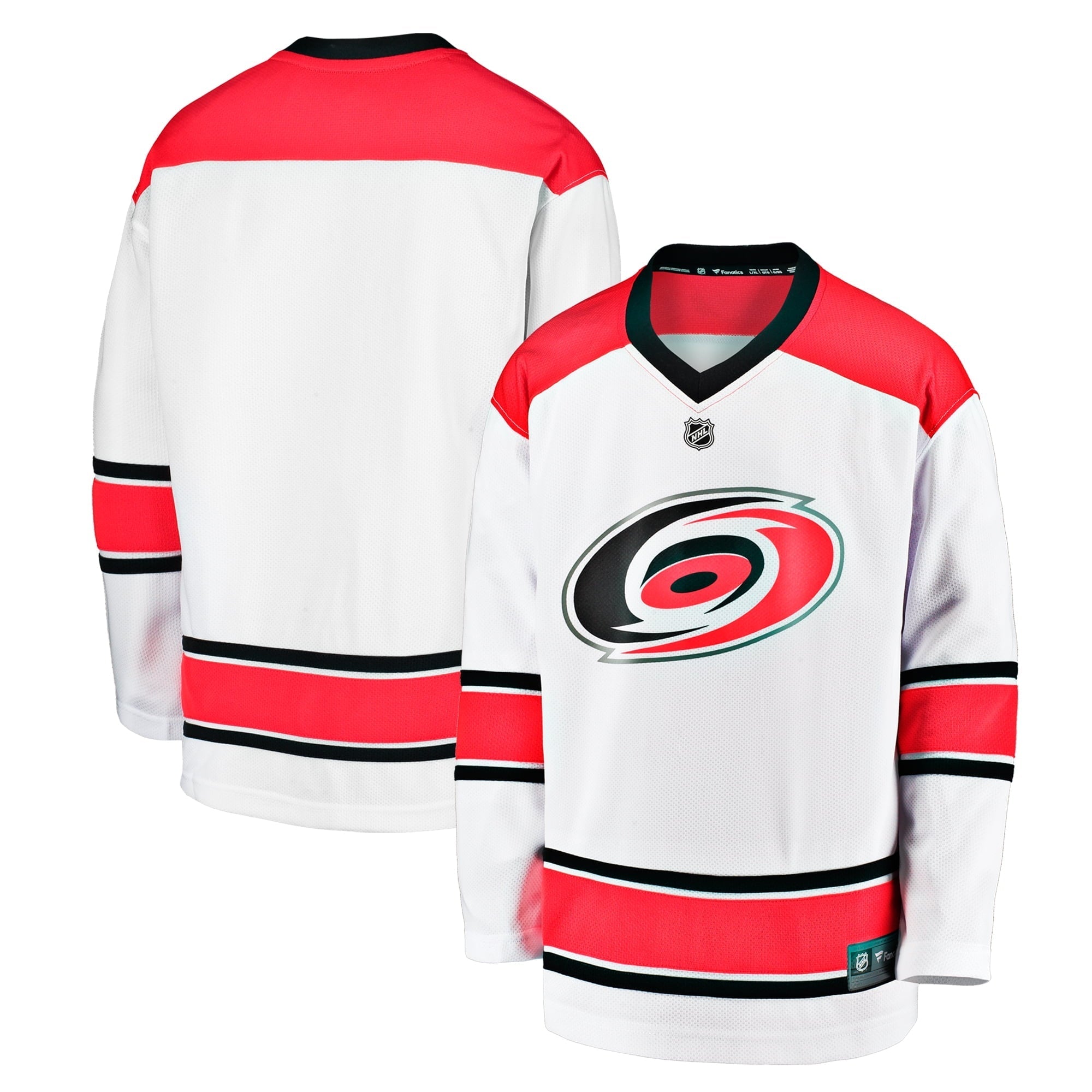 Youth Fanatics Branded White Carolina Hurricanes Breakaway Replica Away Jersey - vstockx