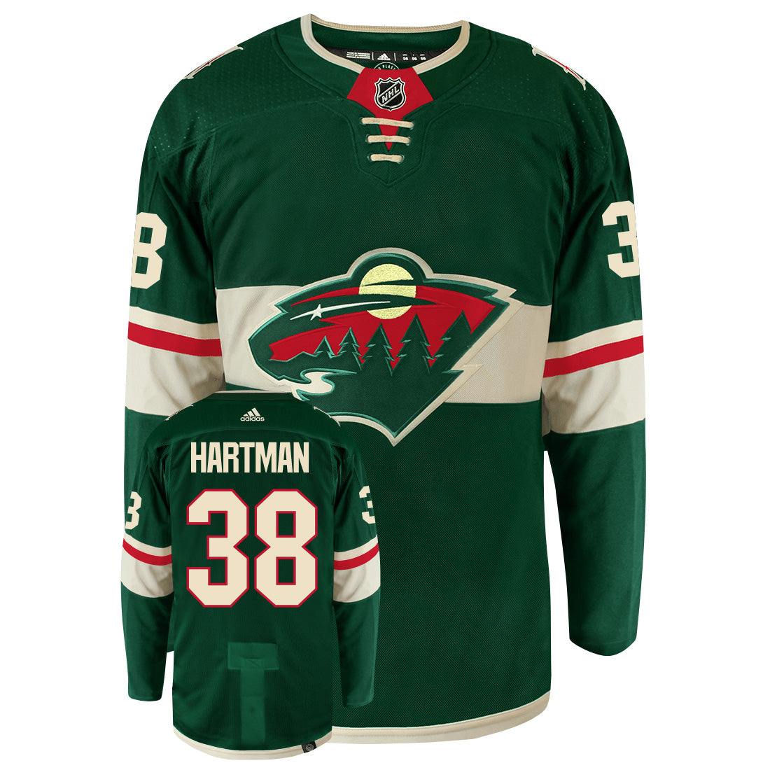 Ryan Hartman Minnesota Wild Adidas Primegreen Authentic NHL Hockey Jersey - vstockx