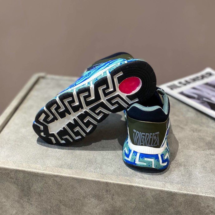 Versace Trigreca Black Royal Blue Purple - vstockx