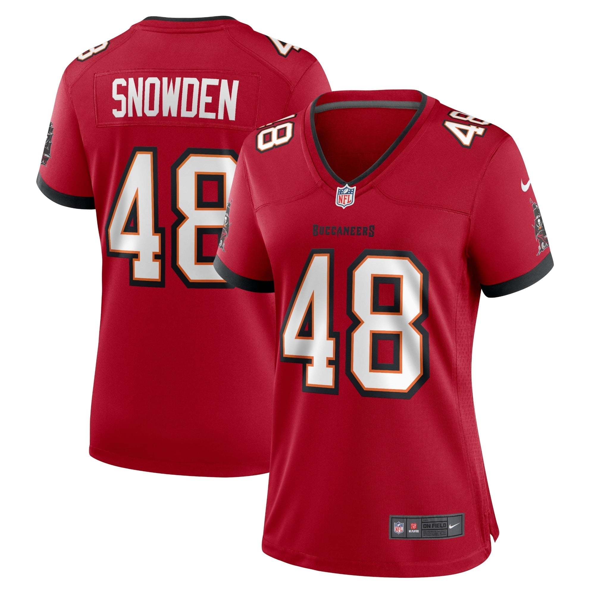 Women's Nike Charles Snowden Red Tampa Bay Buccaneers Home Game Player Jersey - vstockx