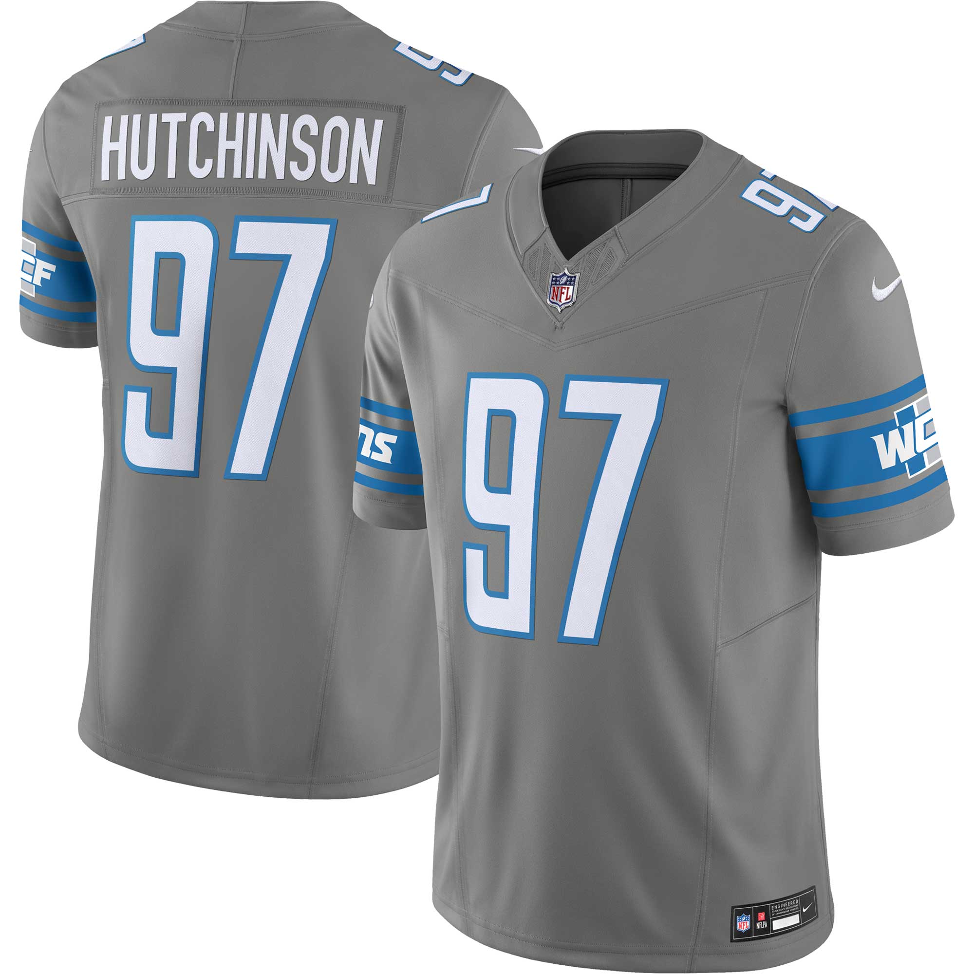 Aidan Hutchinson Detroit Lions Nike Vapor F.U.S.E. Limited Jersey - Silver - vstockx