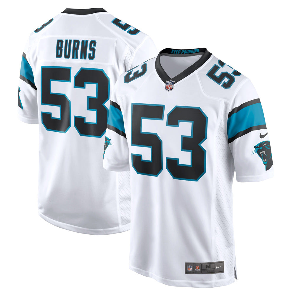 Youth Carolina Panthers Brian Burns Game Jersey - White - vstockx