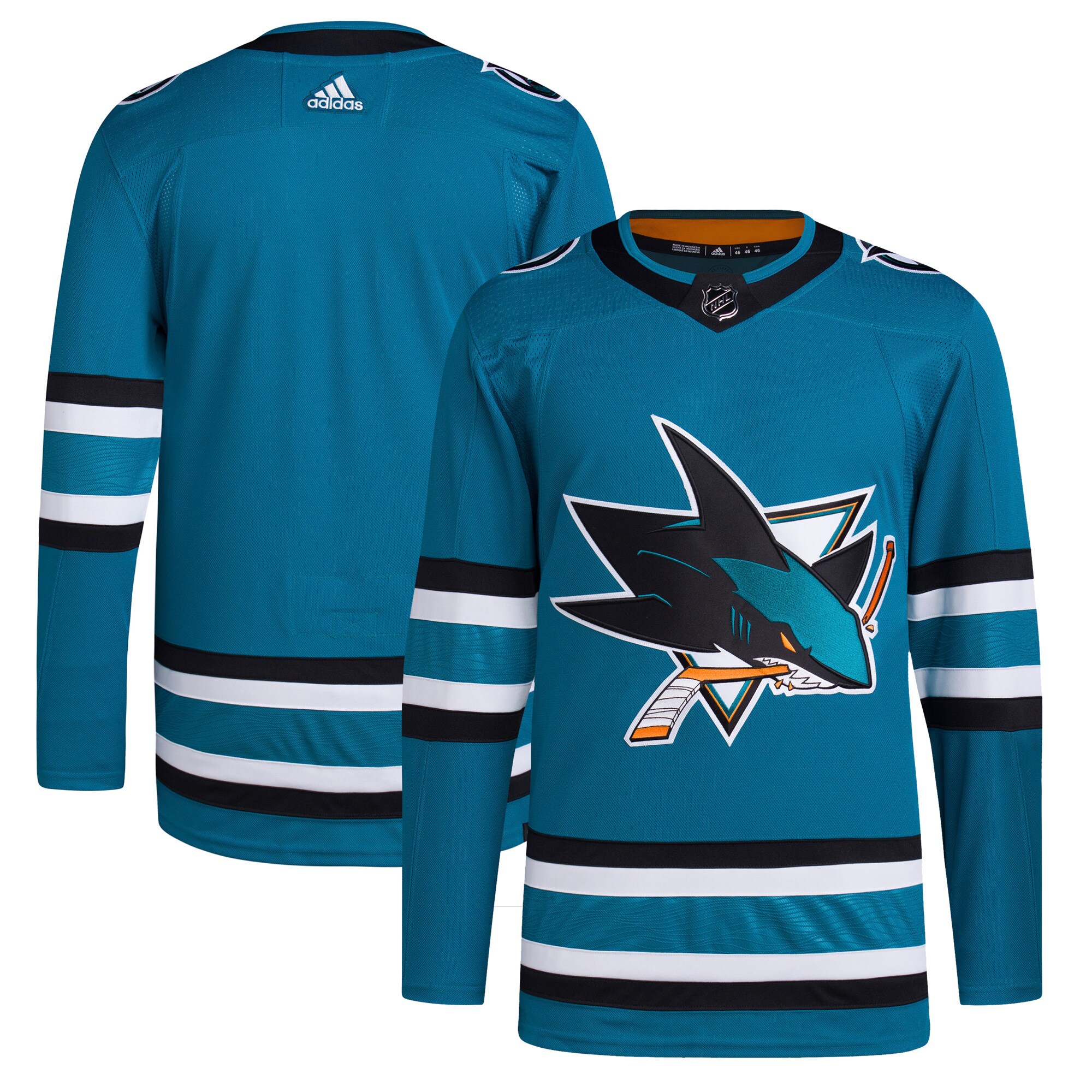 San Jose Sharks adidas Home Primegreen Authentic Pro Jersey - Teal - vstockx
