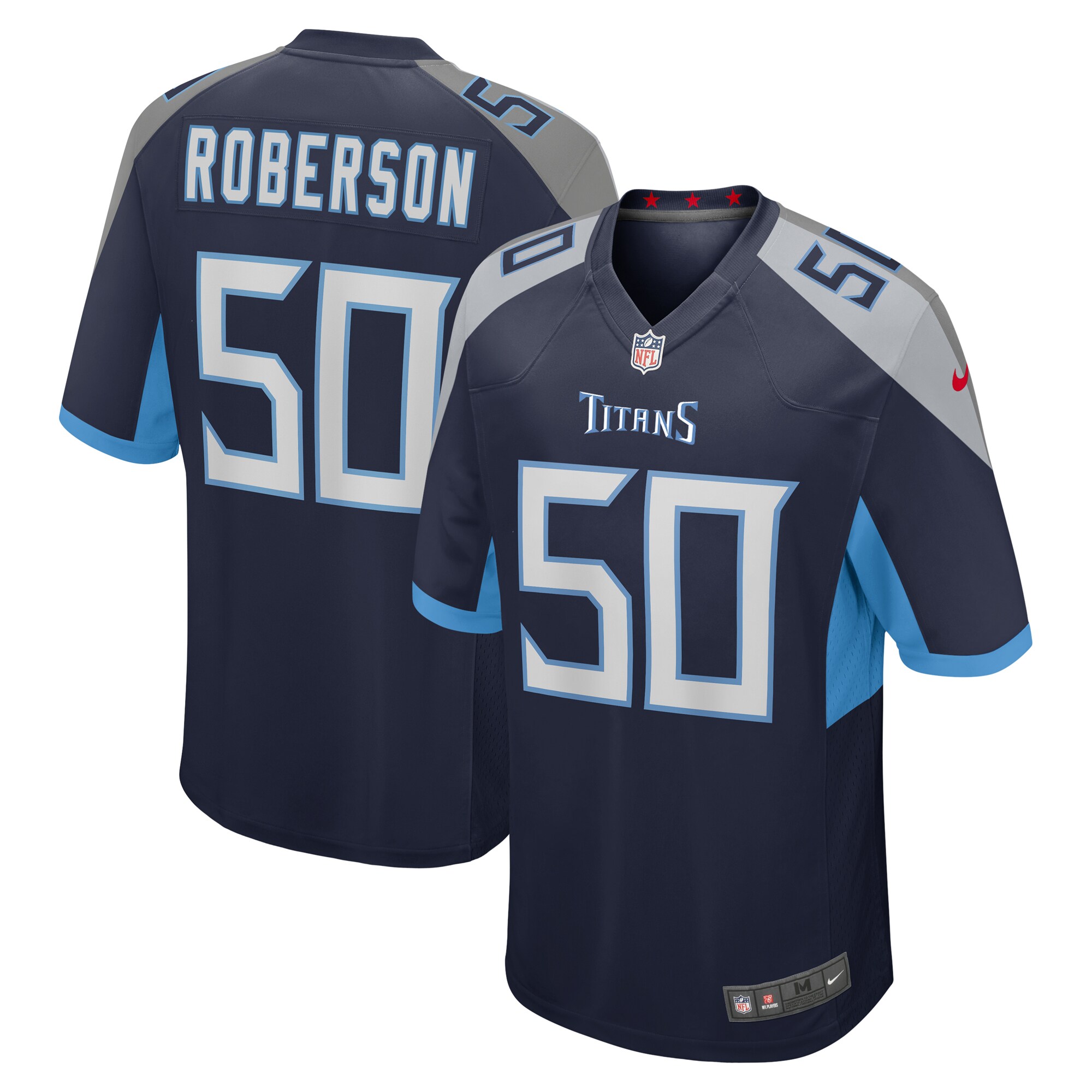 Derick Roberson Tennessee Titans Nike Game Jersey - Navy - vstockx