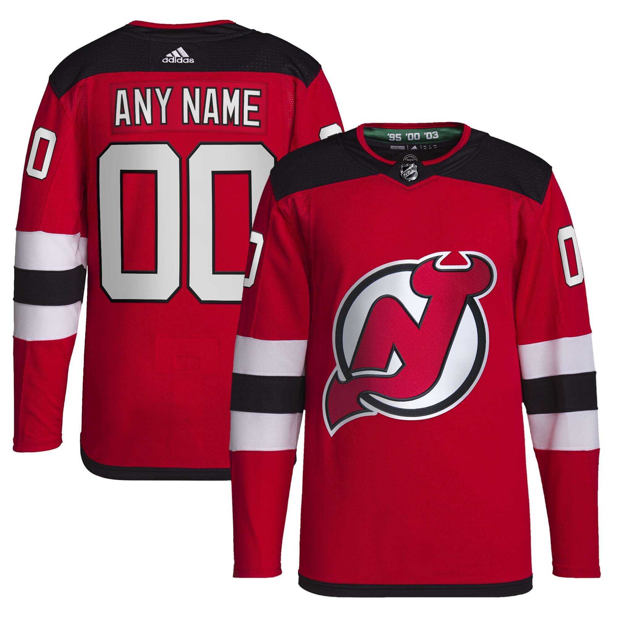 New Jersey Devils adidas Home Primegreen Authentic Pro Custom Jersey - Red - vstockx