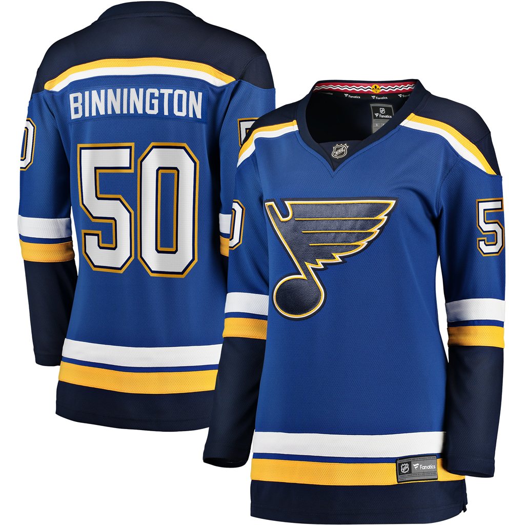 Jordans Binnington St. Louis Blues Fanatics Branded Women's Home Premier Breakaway Player Jersey - Royal - vstockx