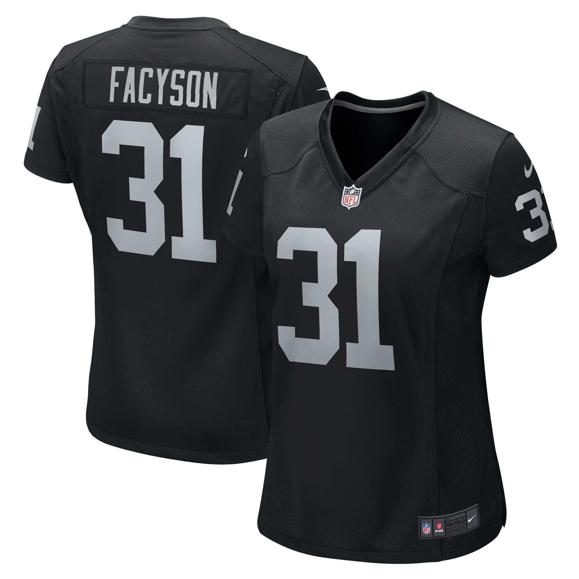 Brandon Facyson Las Vegas Raiders Nike Women's Team Game Jersey - Black - vstockx