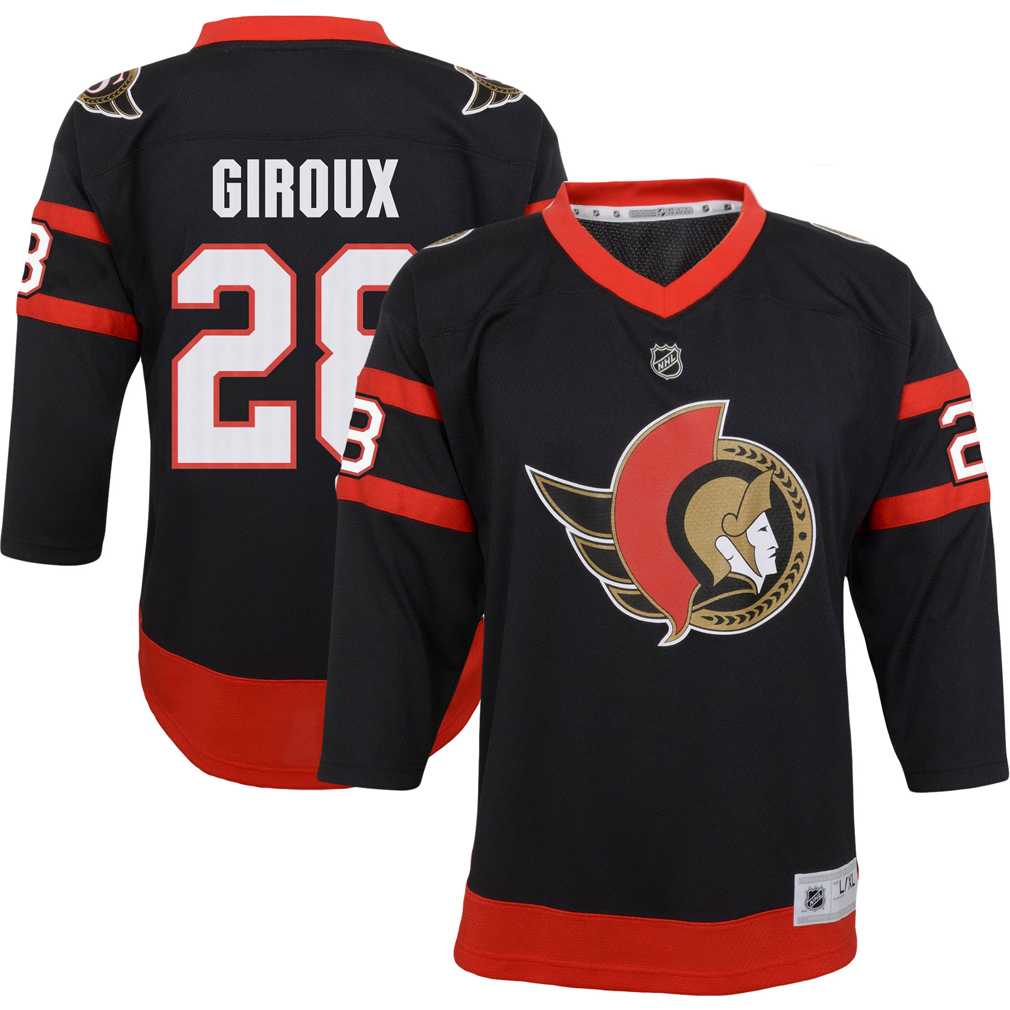 Claude Giroux Ottawa Senators Youth Replica Player Jersey - Black - vstockx