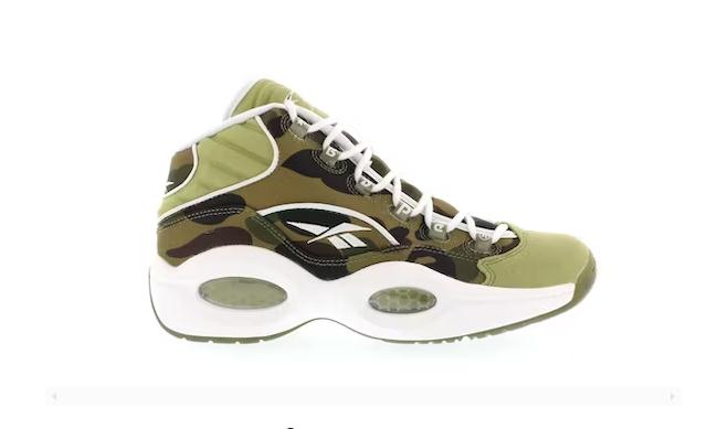Reebok Question Mid mita sneakers X Bape 1st Camo - vstockx