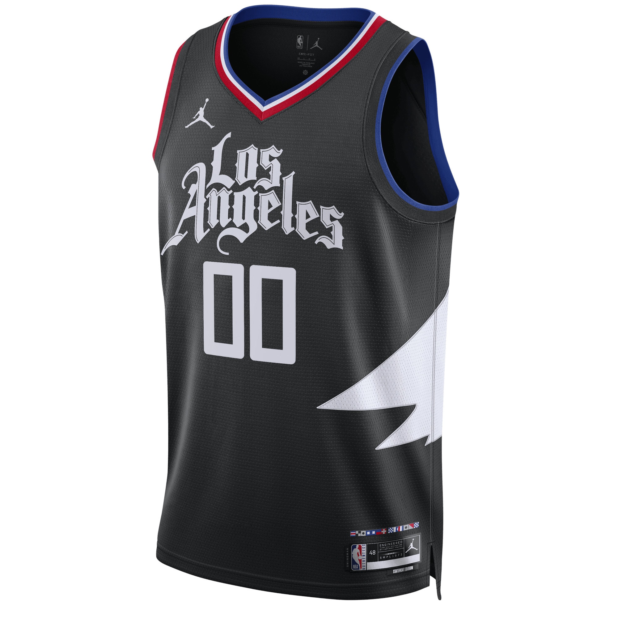 LA Clippers Jordans Brand Unisex 2022/23 Swingman Custom Jersey - Statement Edition - Black - vstockx