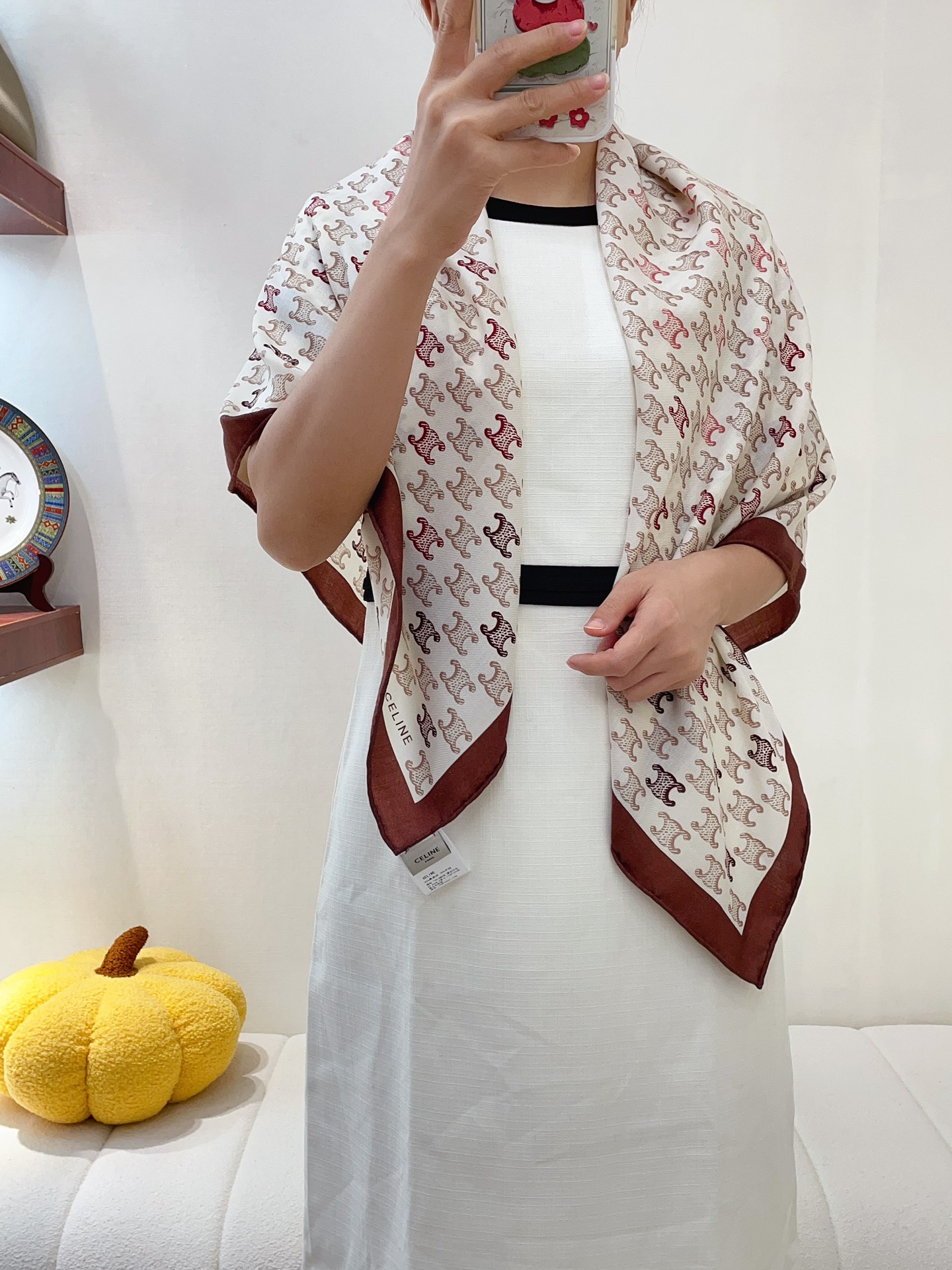 Streetwear Scarf CELINE 328774 SIZE:100x100cm - vstockx