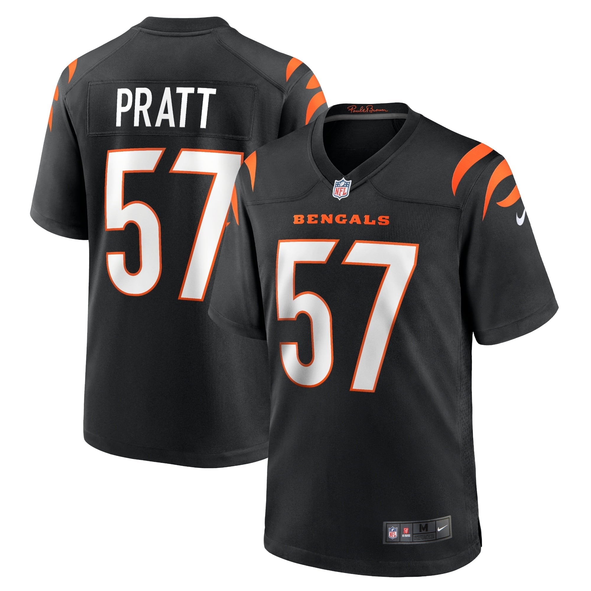 Men's Nike Germaine Pratt Black Cincinnati Bengals Game Jersey - vstockx