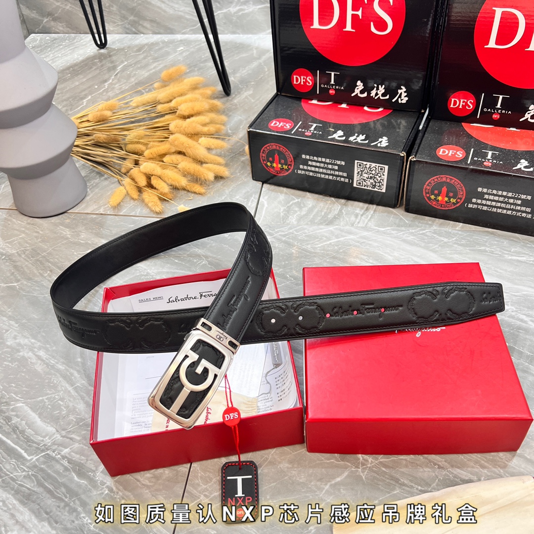 Streetwear Belt Ferragamo 320063 size:3.5cm - vstockx