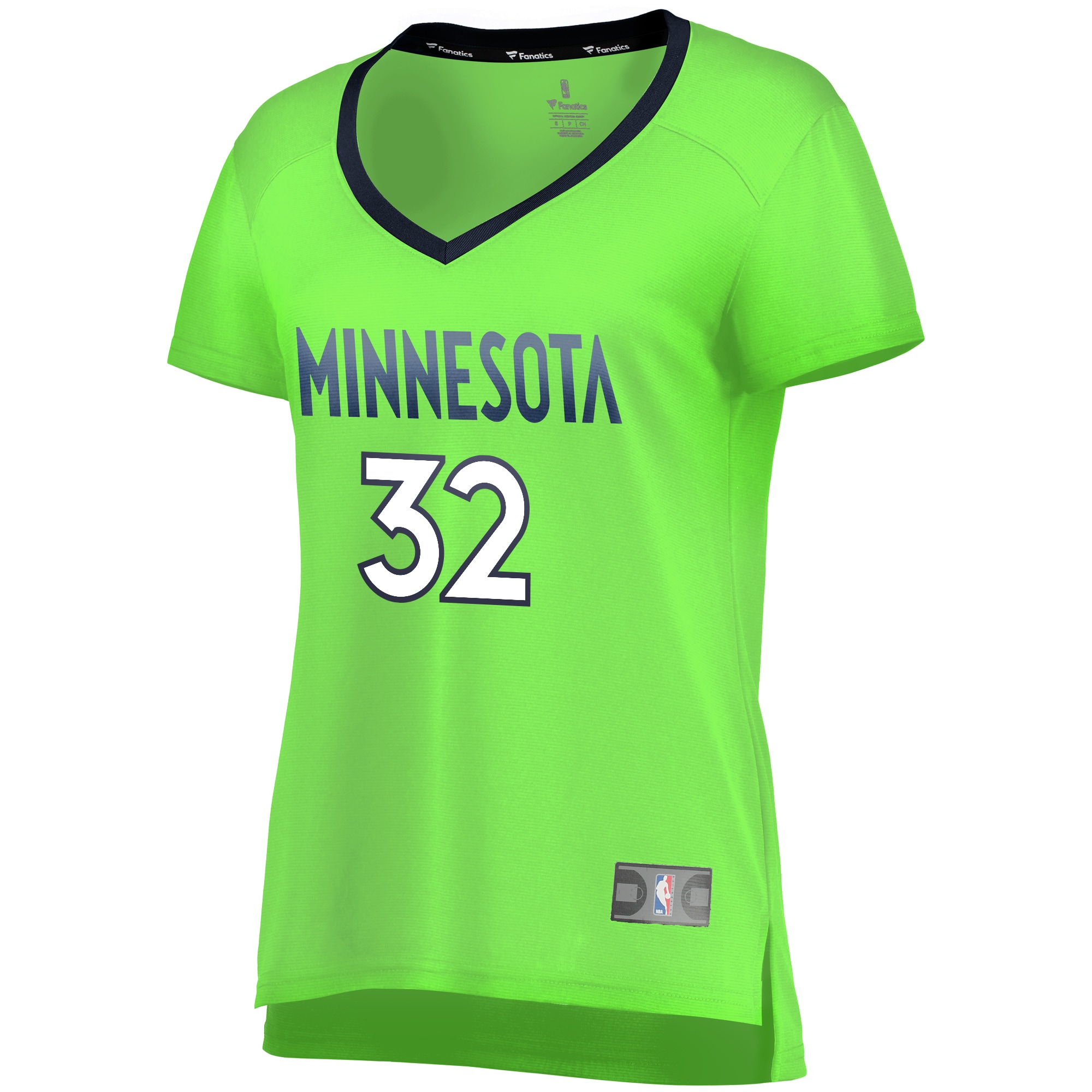Karl-Anthony Towns Minnesota Timberwolves Fanatics Branded Women's Fast Break Replica Statement Edition Jersey - Neon Green - vstockx