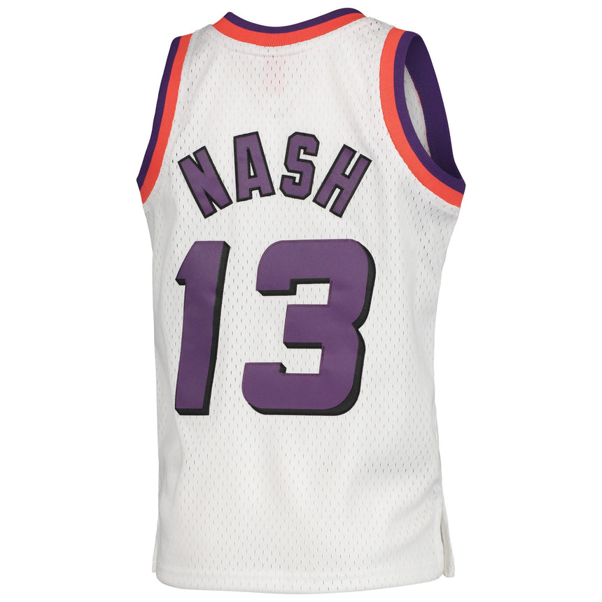 Youth Phoenix Suns Steve Nash Mitchell & Ness White 1996-97 Hardwood Classics Swingman Jersey - vstockx
