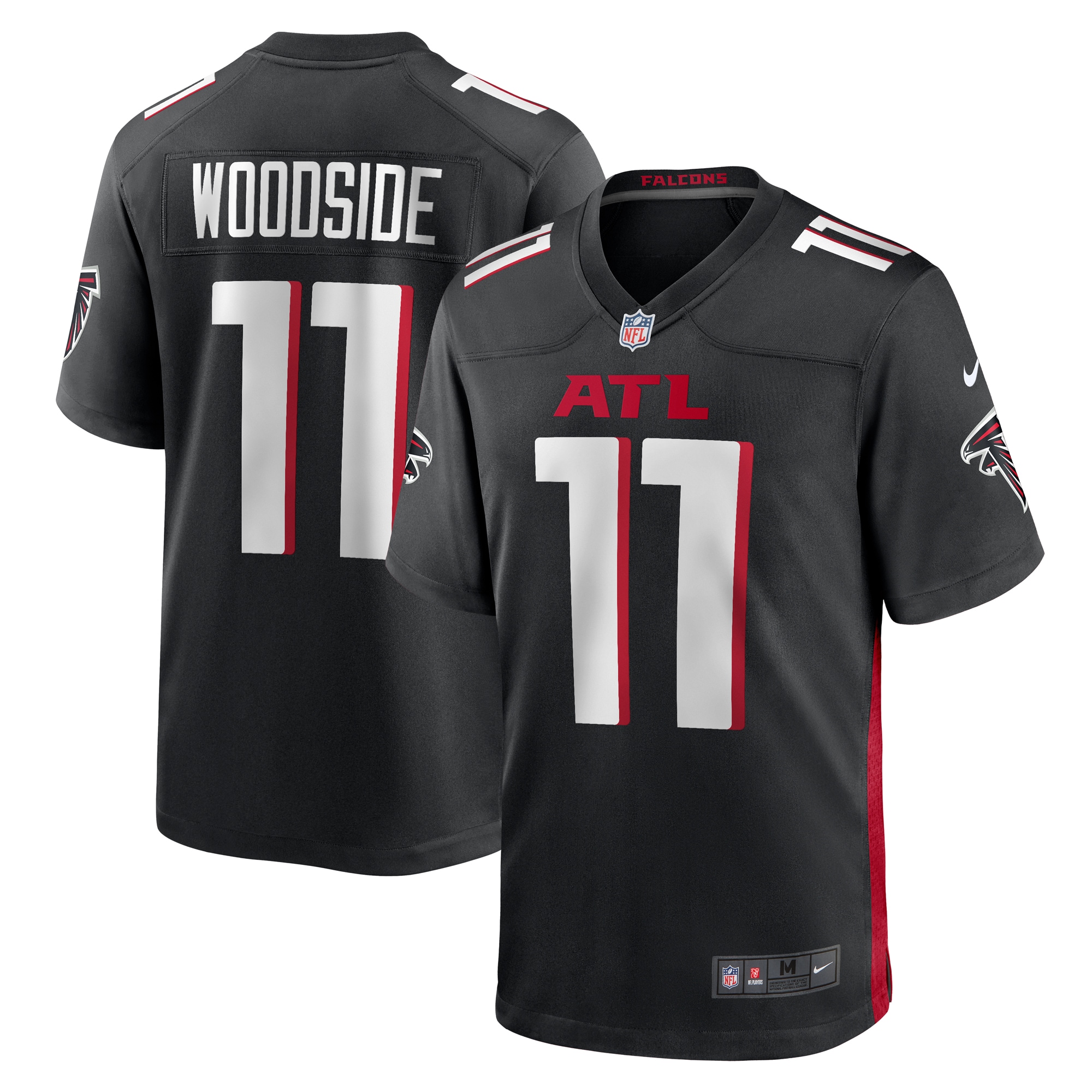 Logan Woodside Atlanta Falcons Nike Team Game Jersey - Black - vstockx