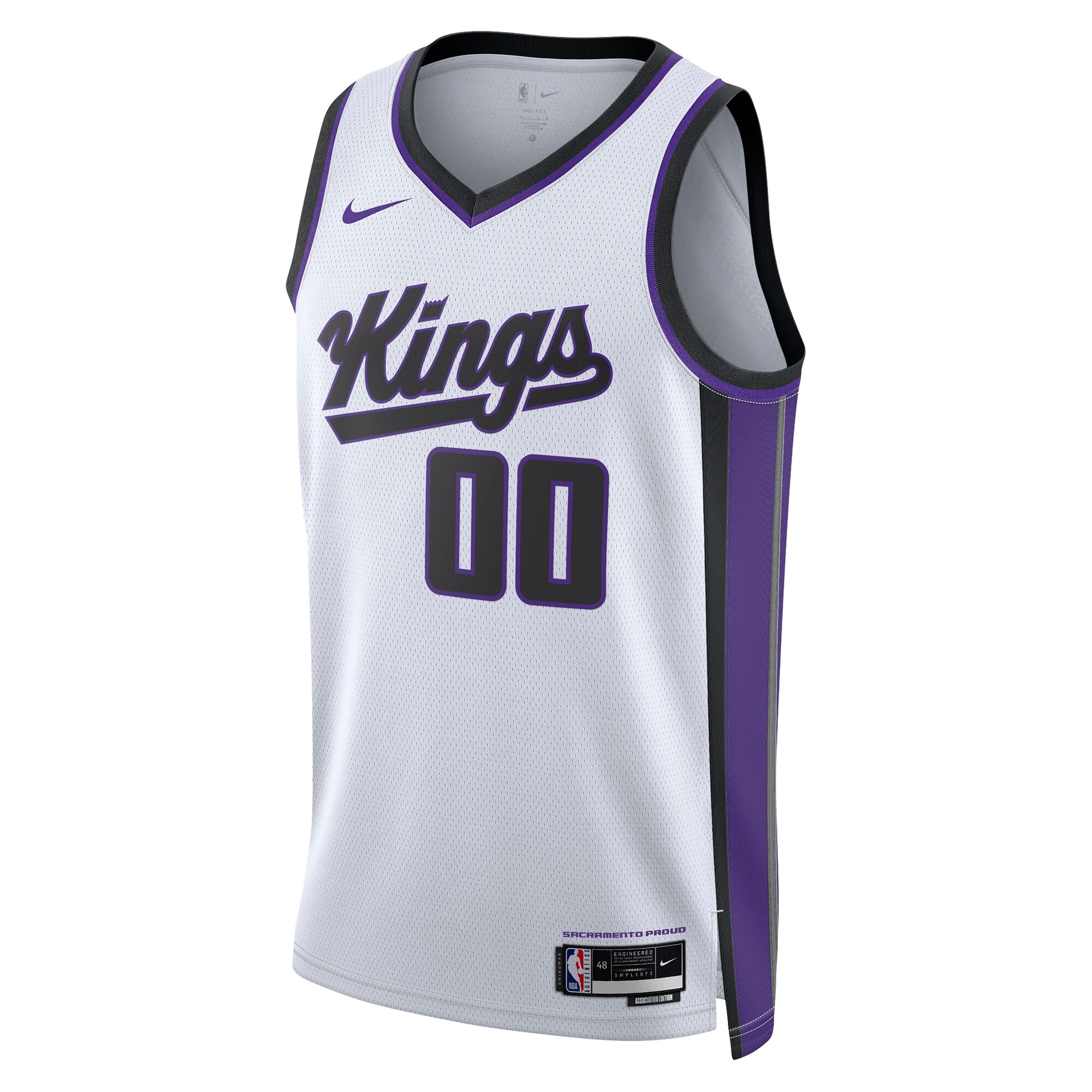 Sacramento Kings Nike Unisex Swingman Custom Jersey - Association Edition - White - vstockx