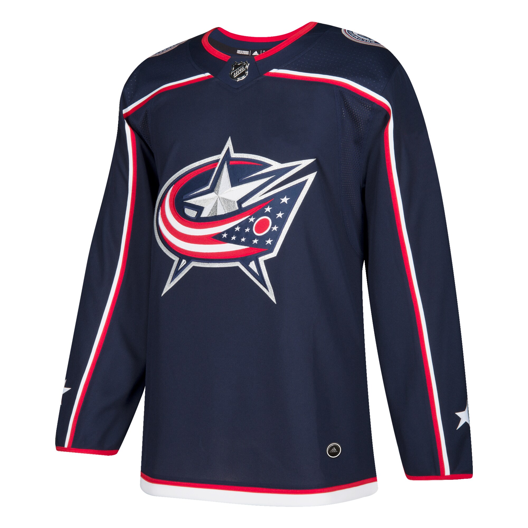 Columbus Blue Jackets adidas Home Authentic Blank Jersey - Navy - vstockx