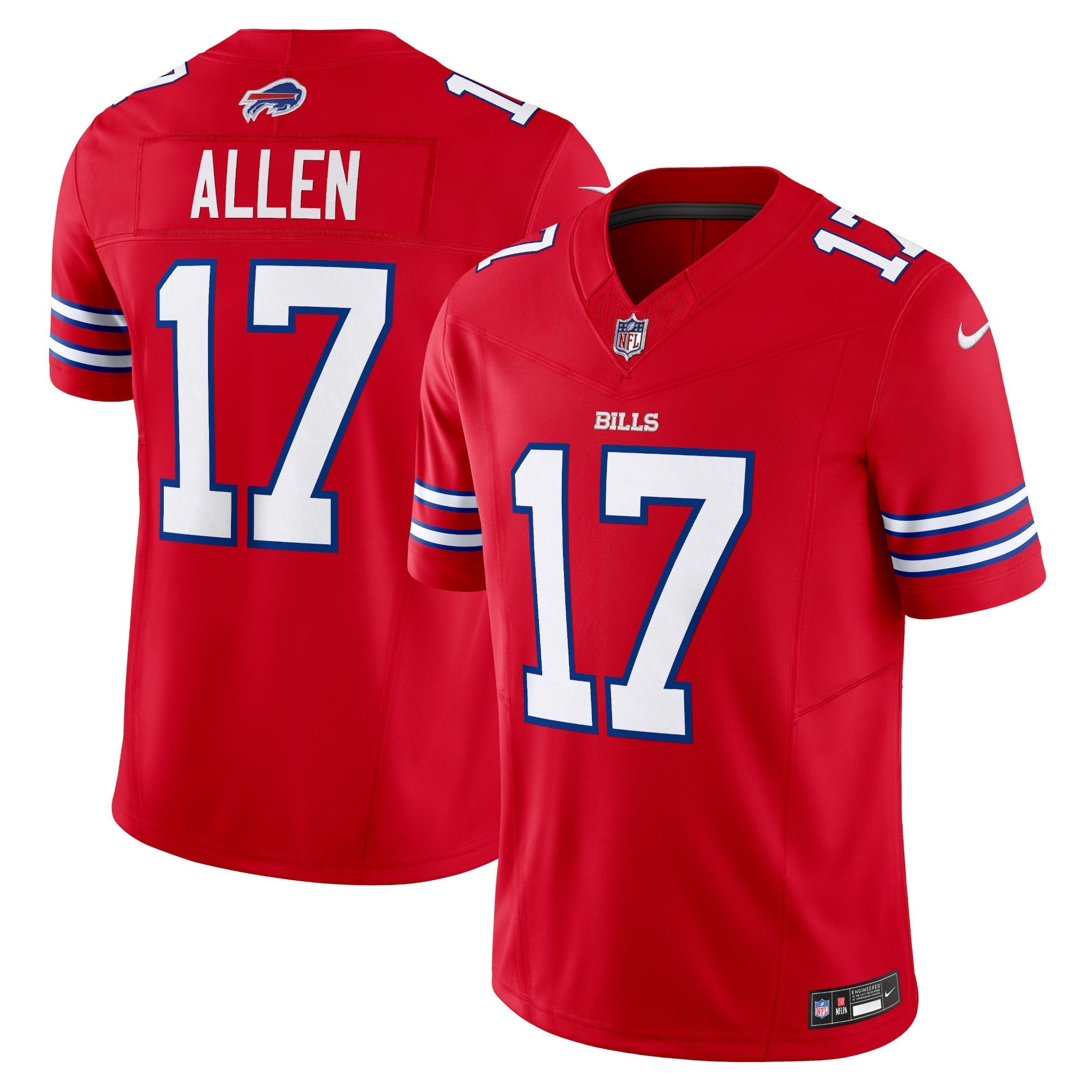 Men's Nike Josh Allen Red Buffalo Bills Vapor F.U.S.E. Limited Jersey - vstockx