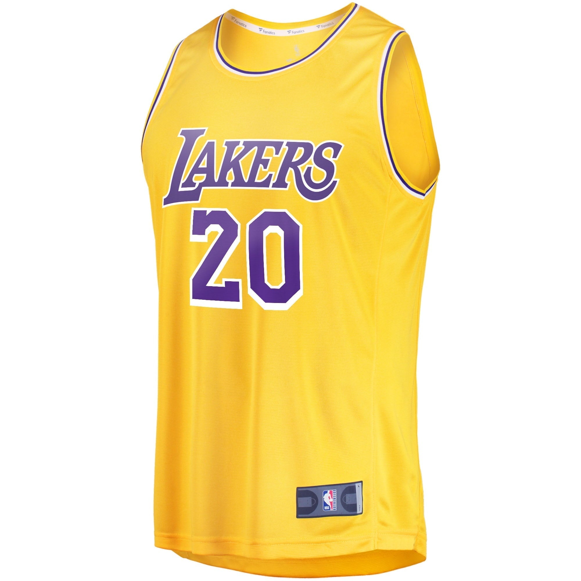 Men's Fanatics Branded Cole Swider Gold Los Angeles Lakers Fast Break Replica Jersey - Icon Edition - vstockx