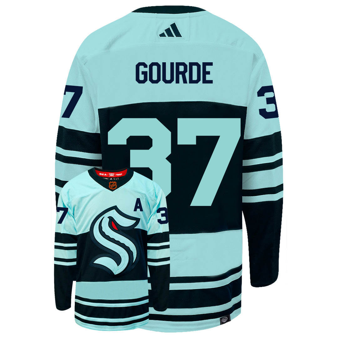 Yanni Gourde Seattle Kraken Adidas 2022 Primegreen Reverse Retro Authentic NHL Hockey Jersey - vstockx