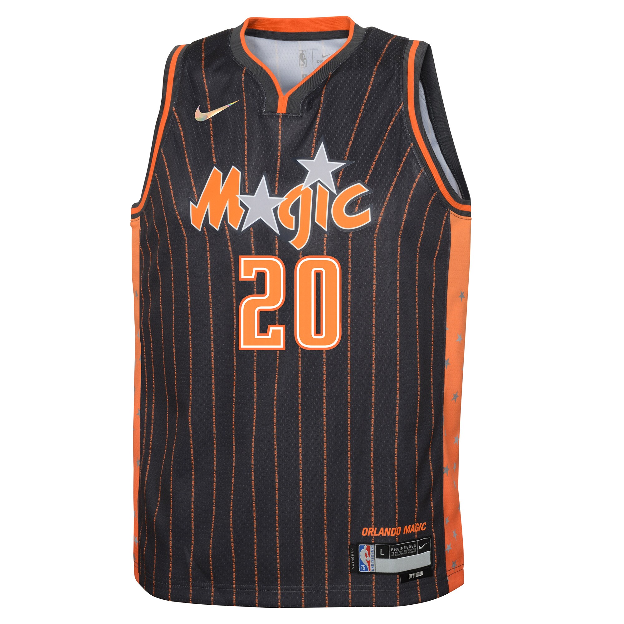 Markelle Fultz Orlando Magic Nike Youth 2021/22 Swingman Jersey - City Edition - Anthracite - vstockx