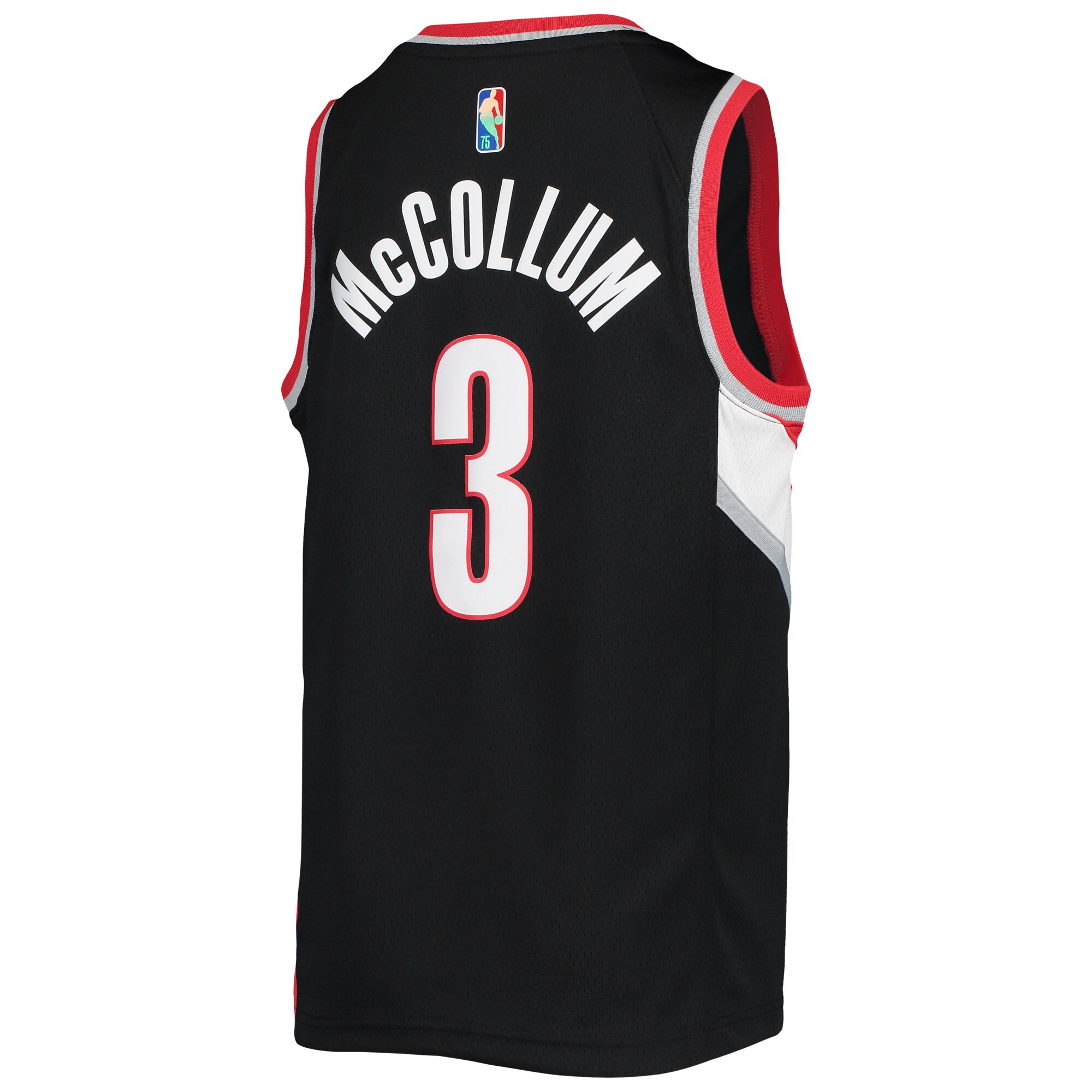 C.J. McCollum Portland Trail Blazers Nike Youth 2021/22 Diamond Swingman Jersey - Icon Edition - Black - vstockx