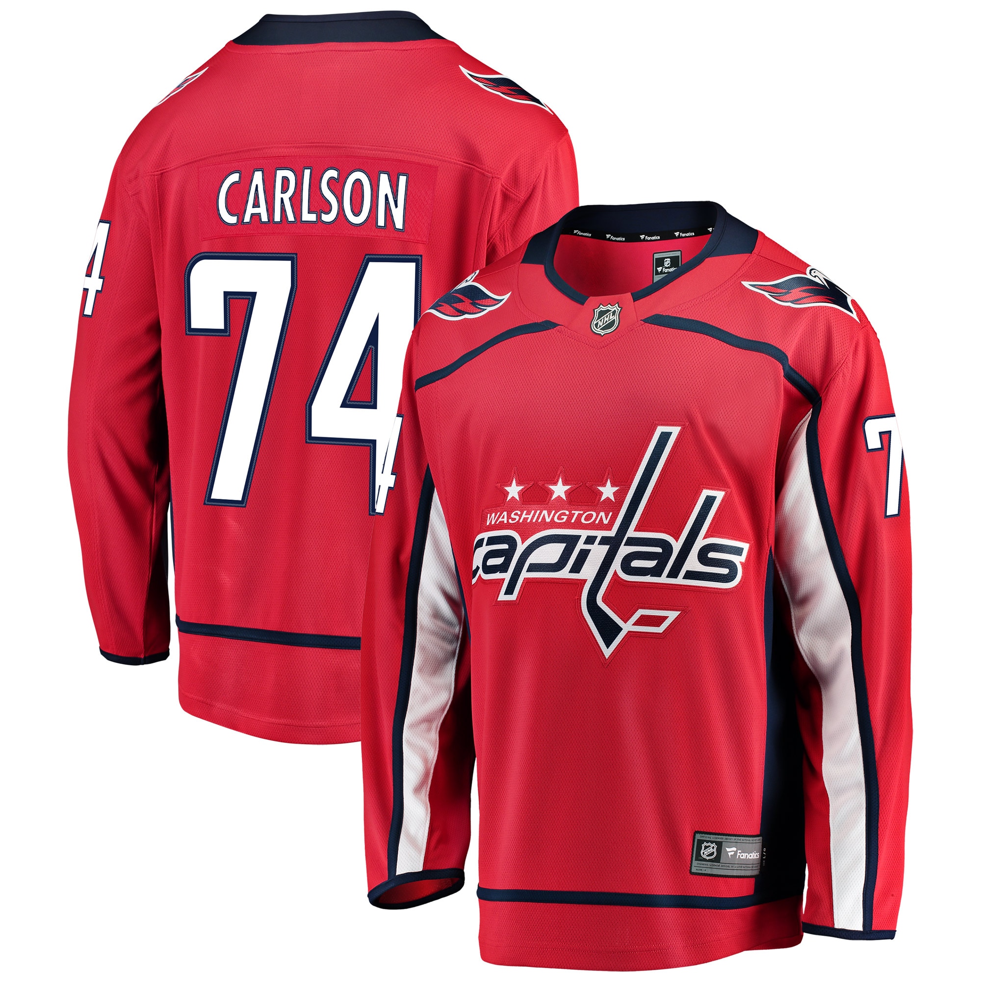 John Carlson Washington Capitals Fanatics Branded Home Breakaway Player Jersey - Red - vstockx
