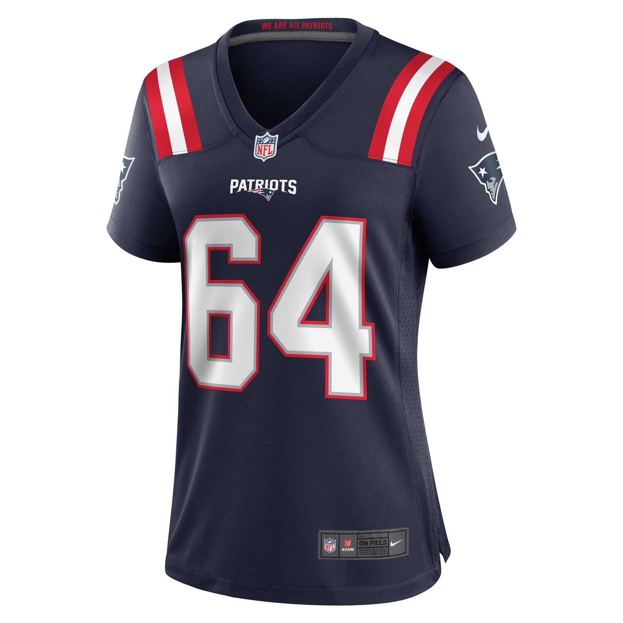 Women's Nike Andrew Stueber Navy New England Patriots Game Player Jersey - vstockx