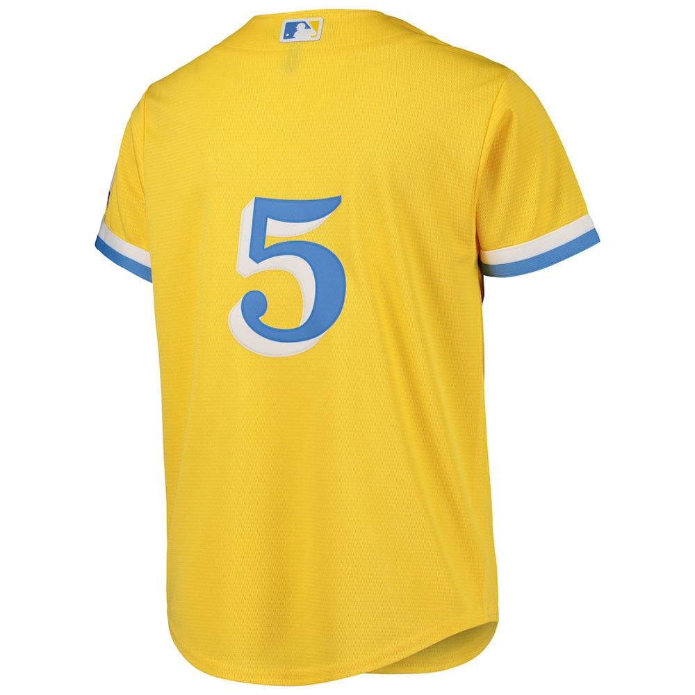 Youth Boston Red Sox Enrique Hernandez City Connect Replica Jersey - Gold - vstockx