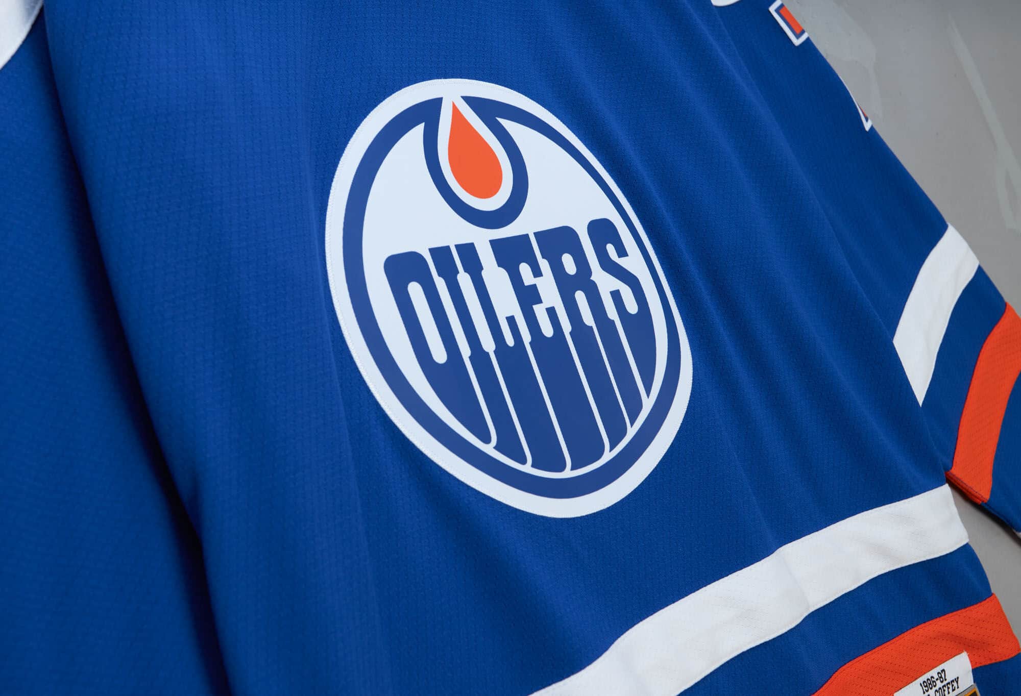 Blue Line Paul Coffey Edmonton Oilers 1986 Jersey - vstockx