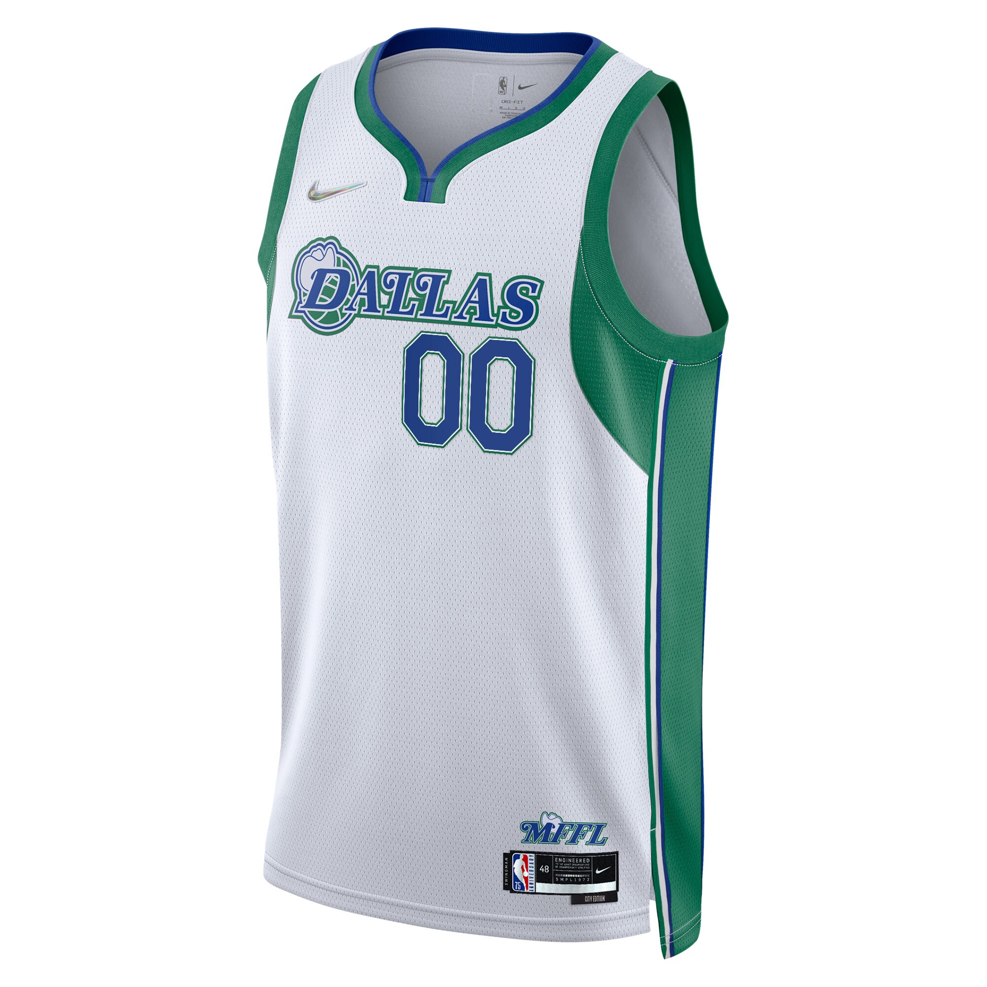 Dallas Mavericks Nike 2021/22 Swingman Custom Jersey - City Edition - White - vstockx