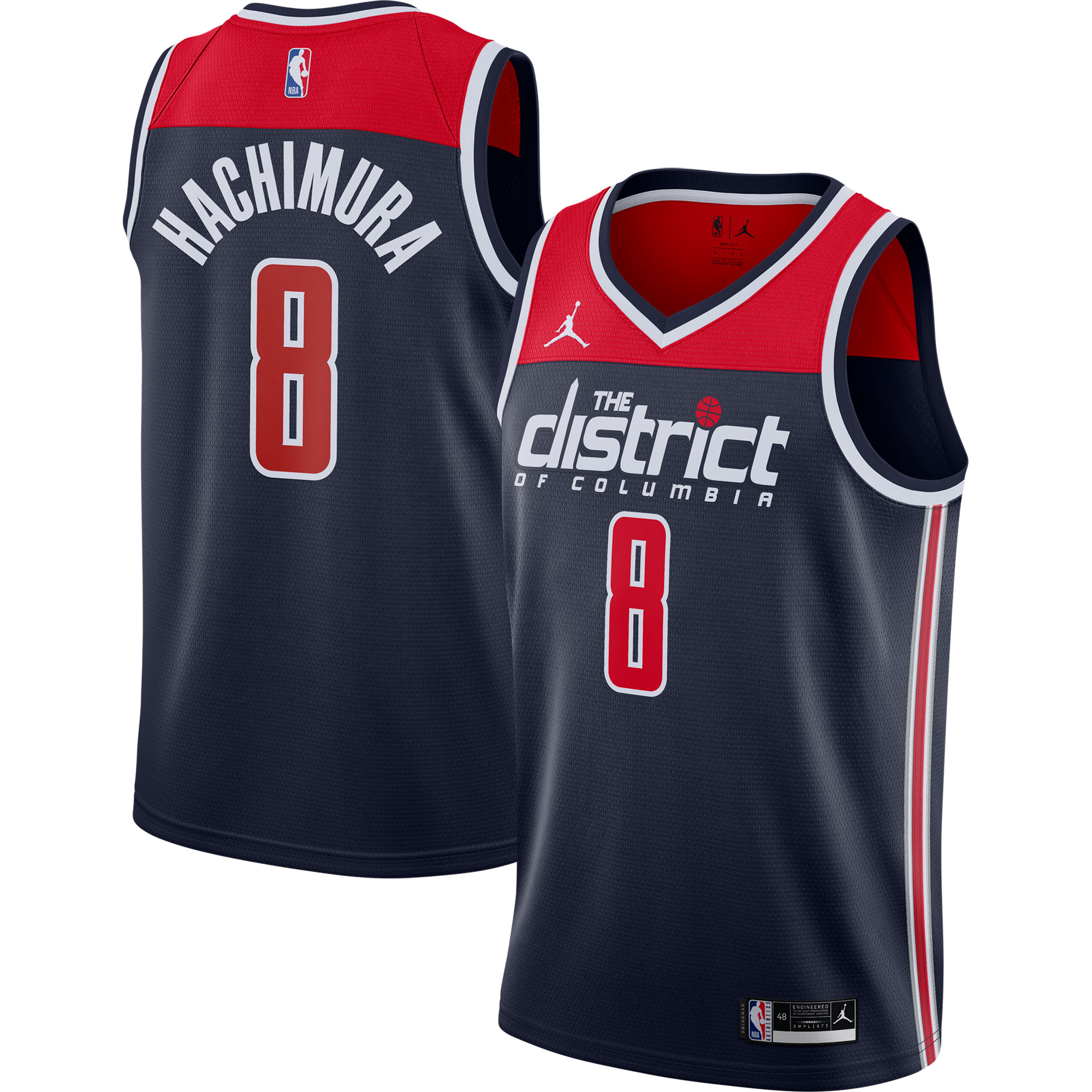 Rui Hachimura Washington Wizards Jordans Brand 2020/21 Swingman Player Jersey - Statement Edition - Navy - vstockx