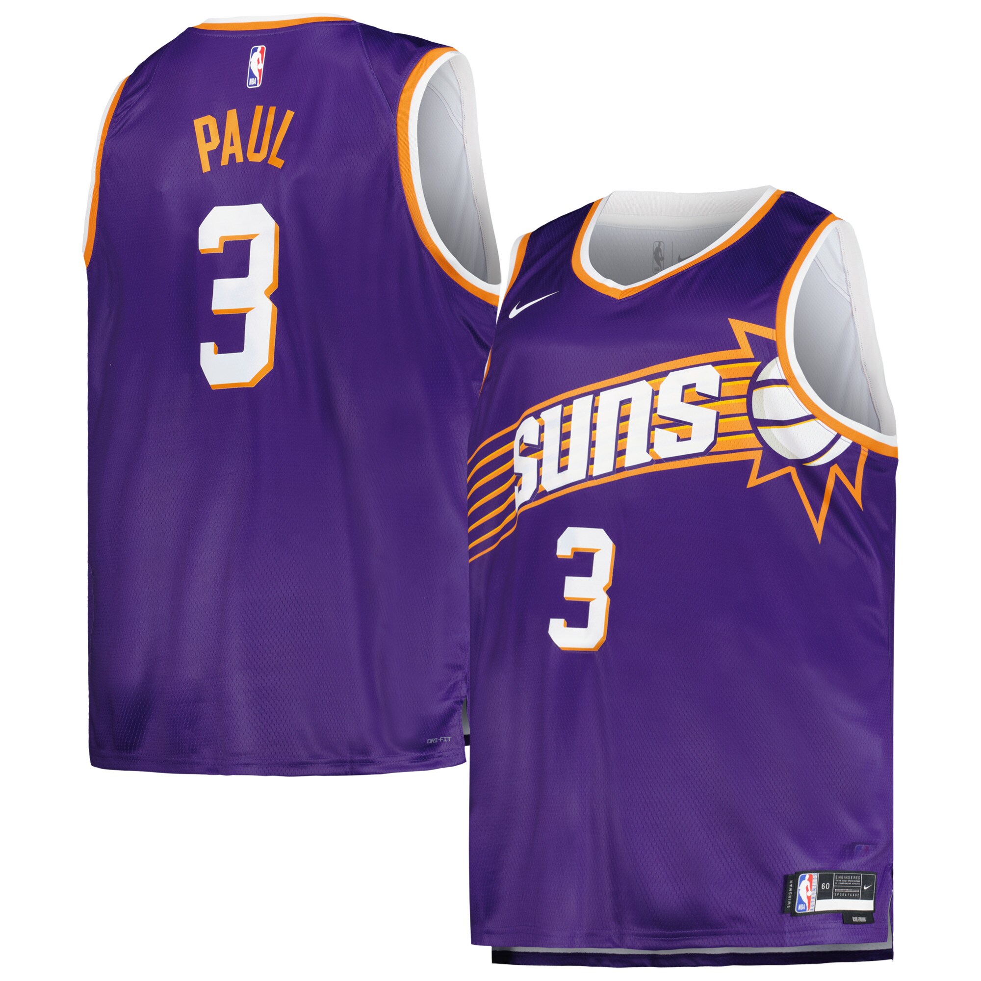 Chris Paul Phoenix Suns Nike Unisex Swingman Jersey - Association Edition - Purple - vstockx