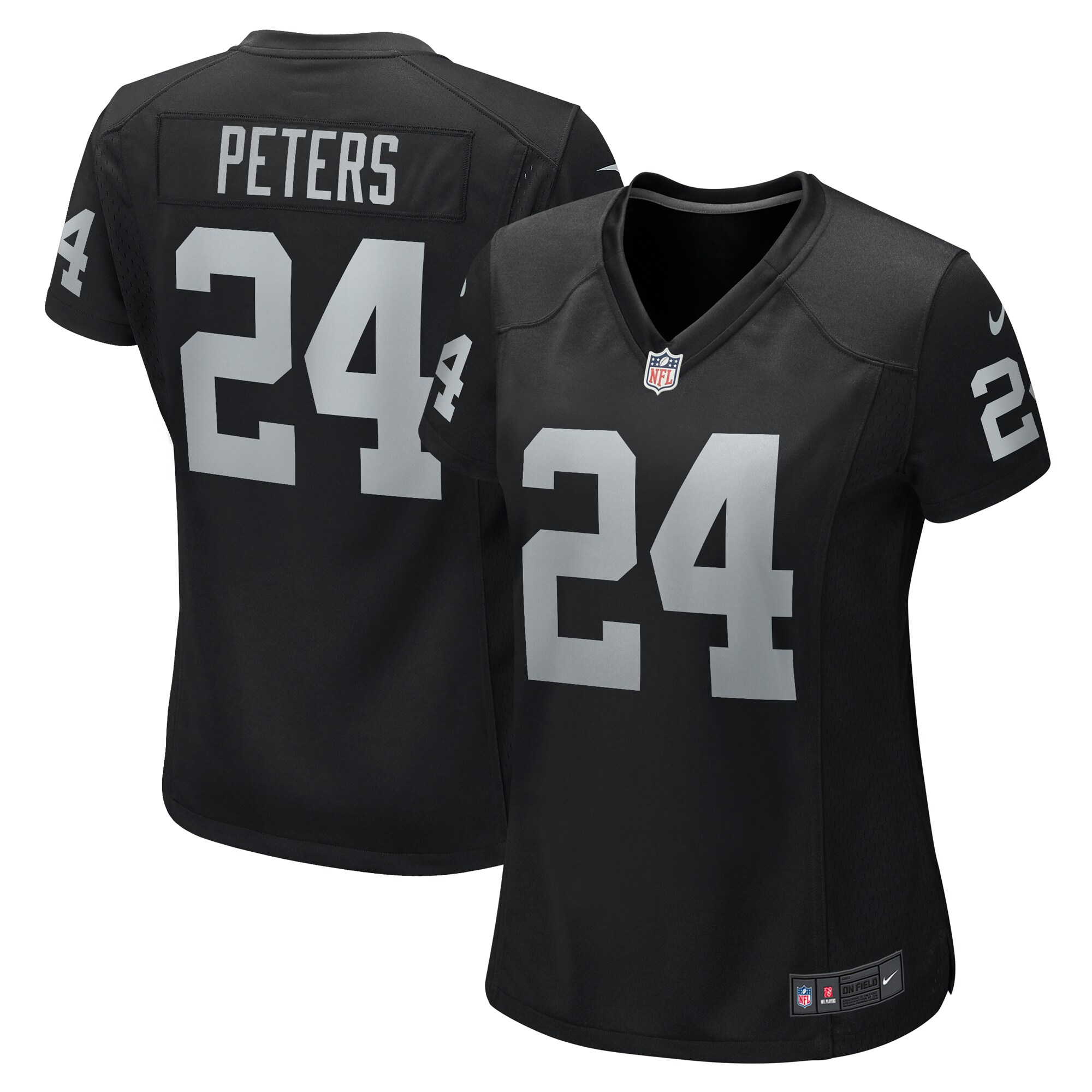 Marcus Peters Las Vegas Raiders Nike Women's Team Game Jersey - Black - vstockx