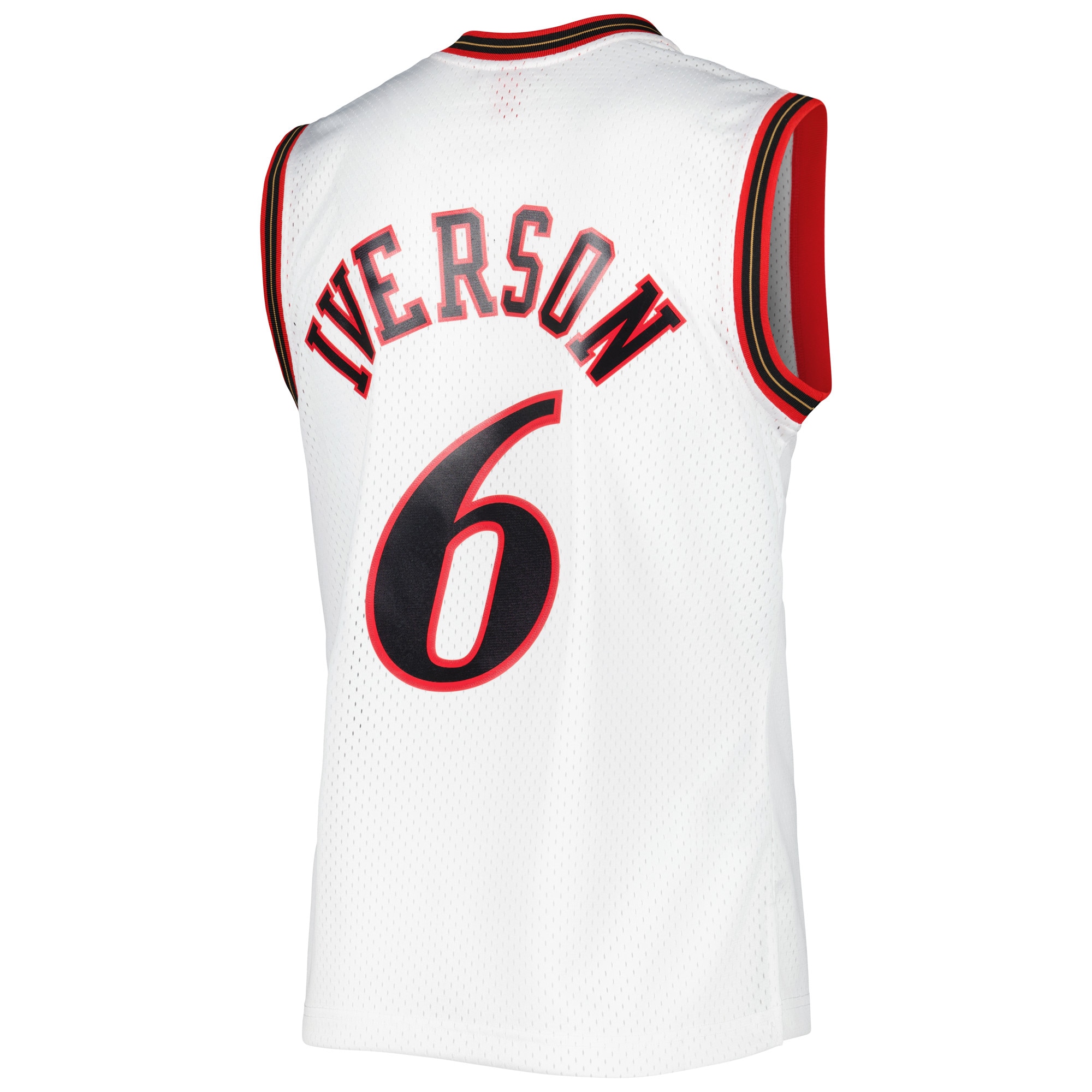 Allen Iverson Philadelphia 76ers Mitchell & Ness 2001/02 Hardwood Classics Swingman Jersey - White - vstockx