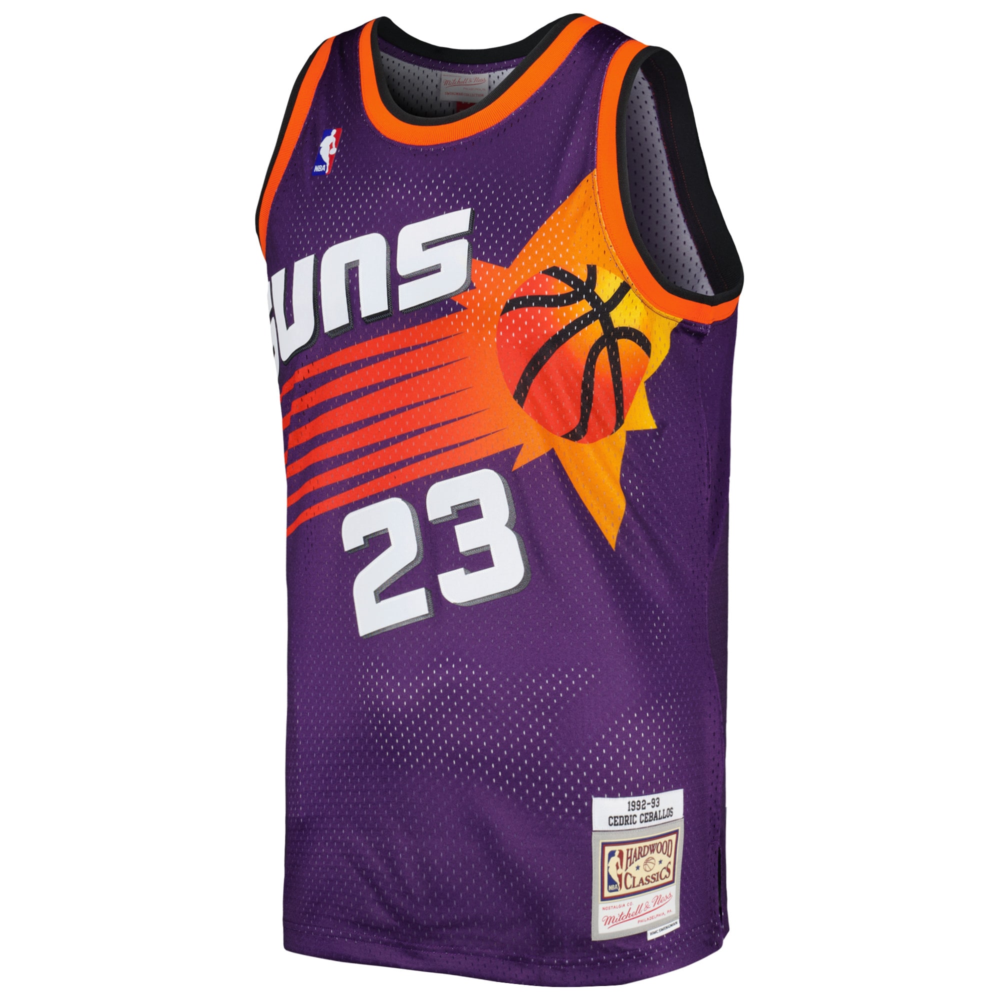 Cedric Ceballos Phoenix Suns Mitchell & Ness 1996-97 Hardwood Classics Swingman Jersey - Purple - vstockx