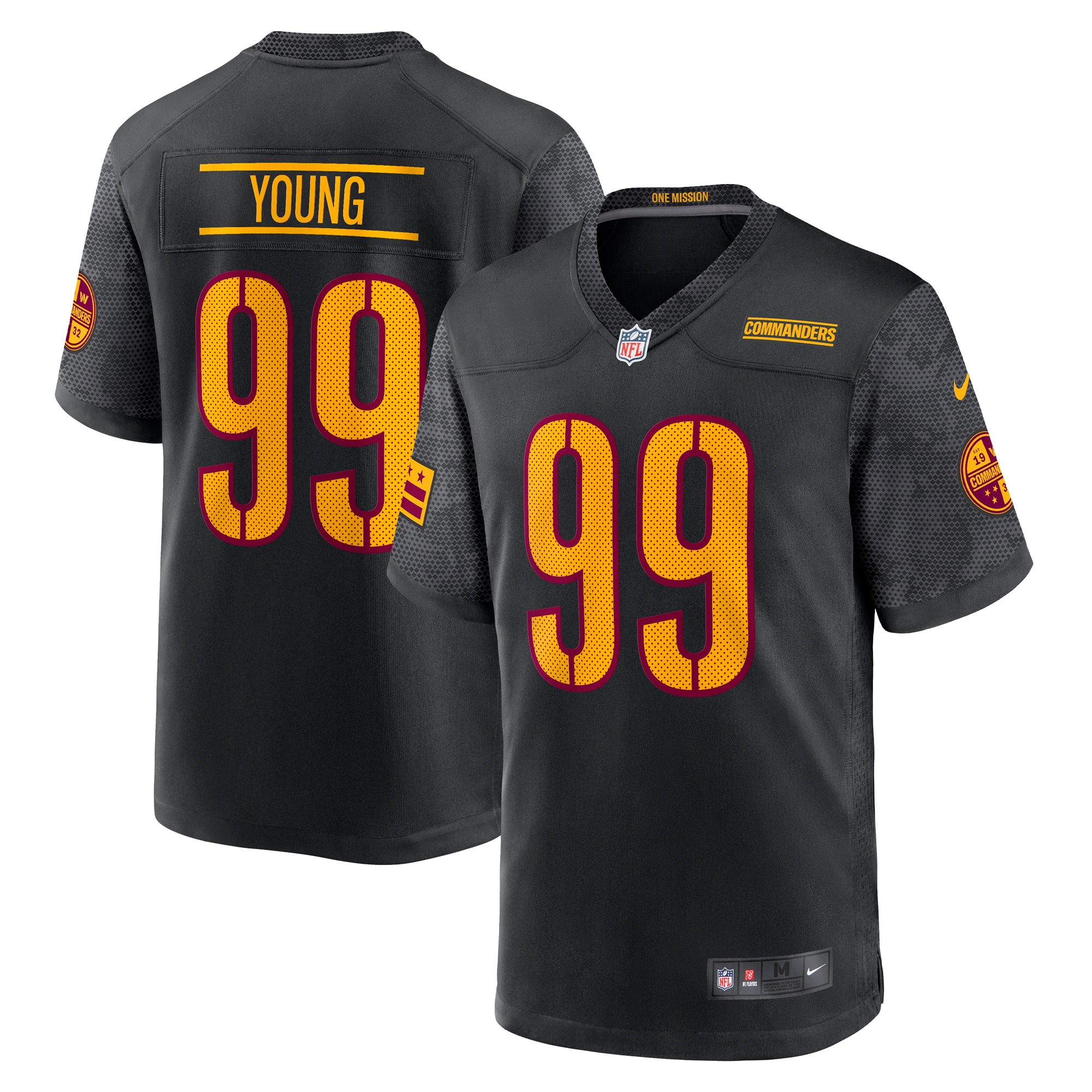 Chase Young Washington Commanders Nike Alternate Game Jersey - Black - vstockx
