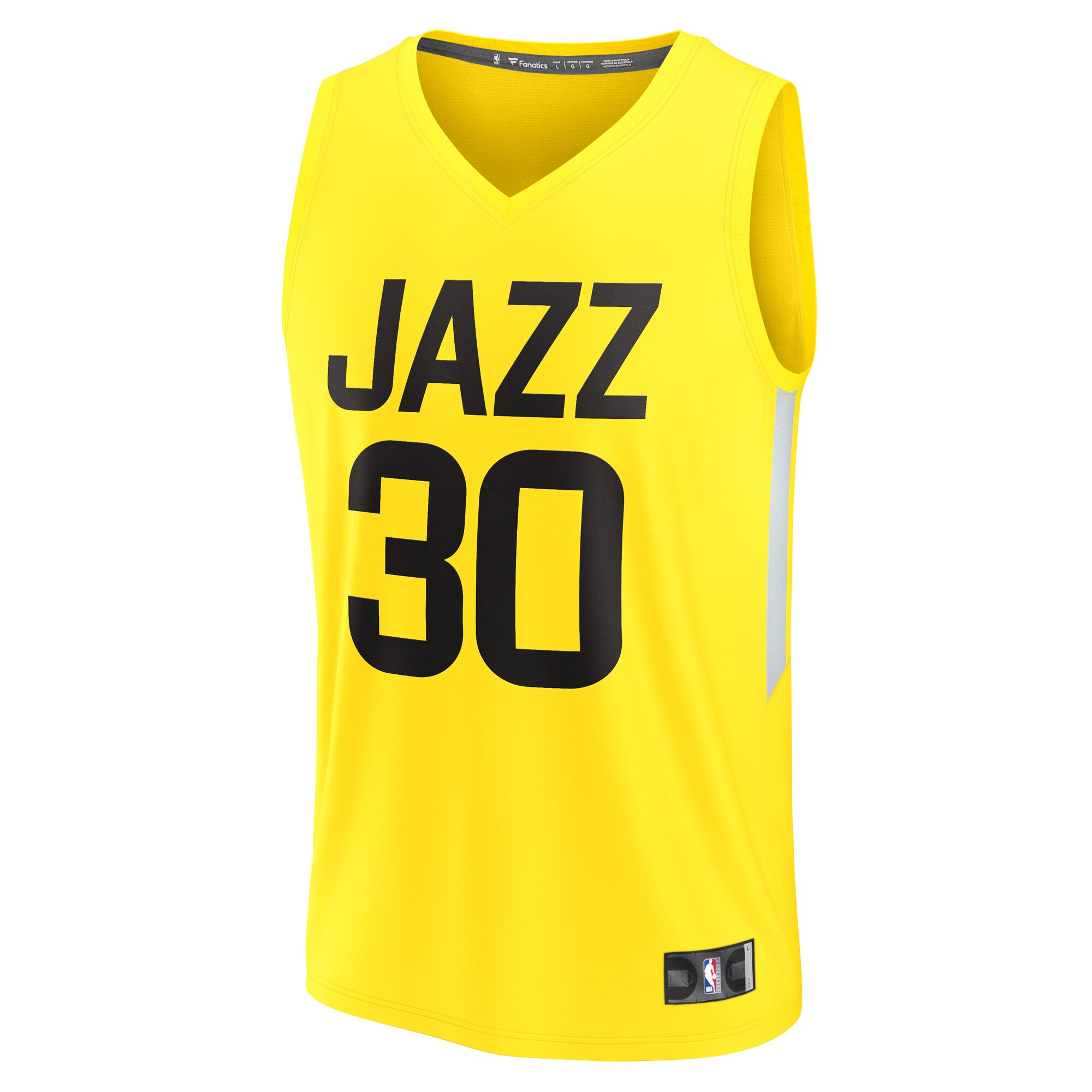 Ochai Agbaji Utah Jazz Fanatics Branded Youth Fast Break Player Jersey - Icon Edition - Yellow - vstockx