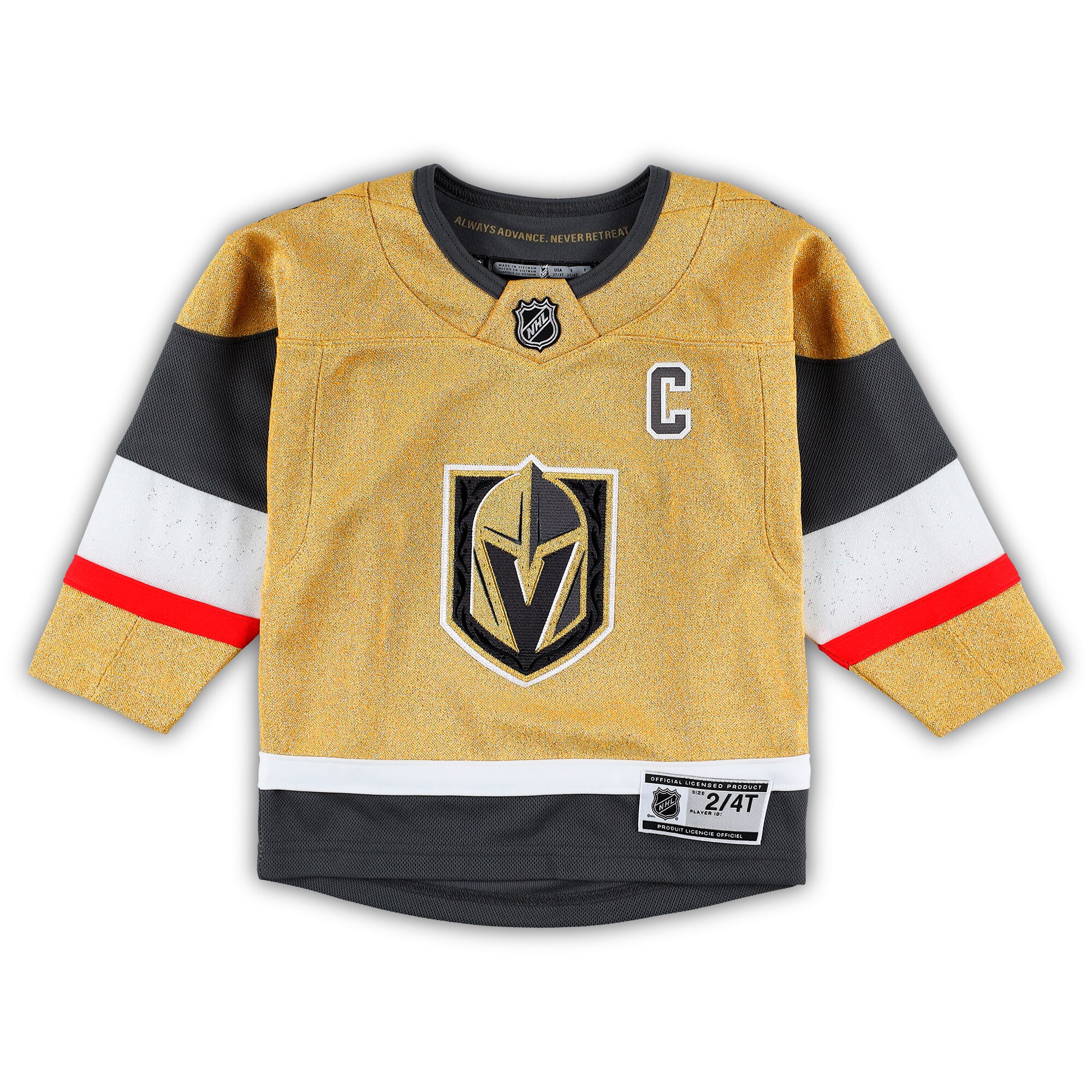 Mark Stone Vegas Golden Knights Toddler Captain Patch Home Premier Player Jersey - Gold - vstockx