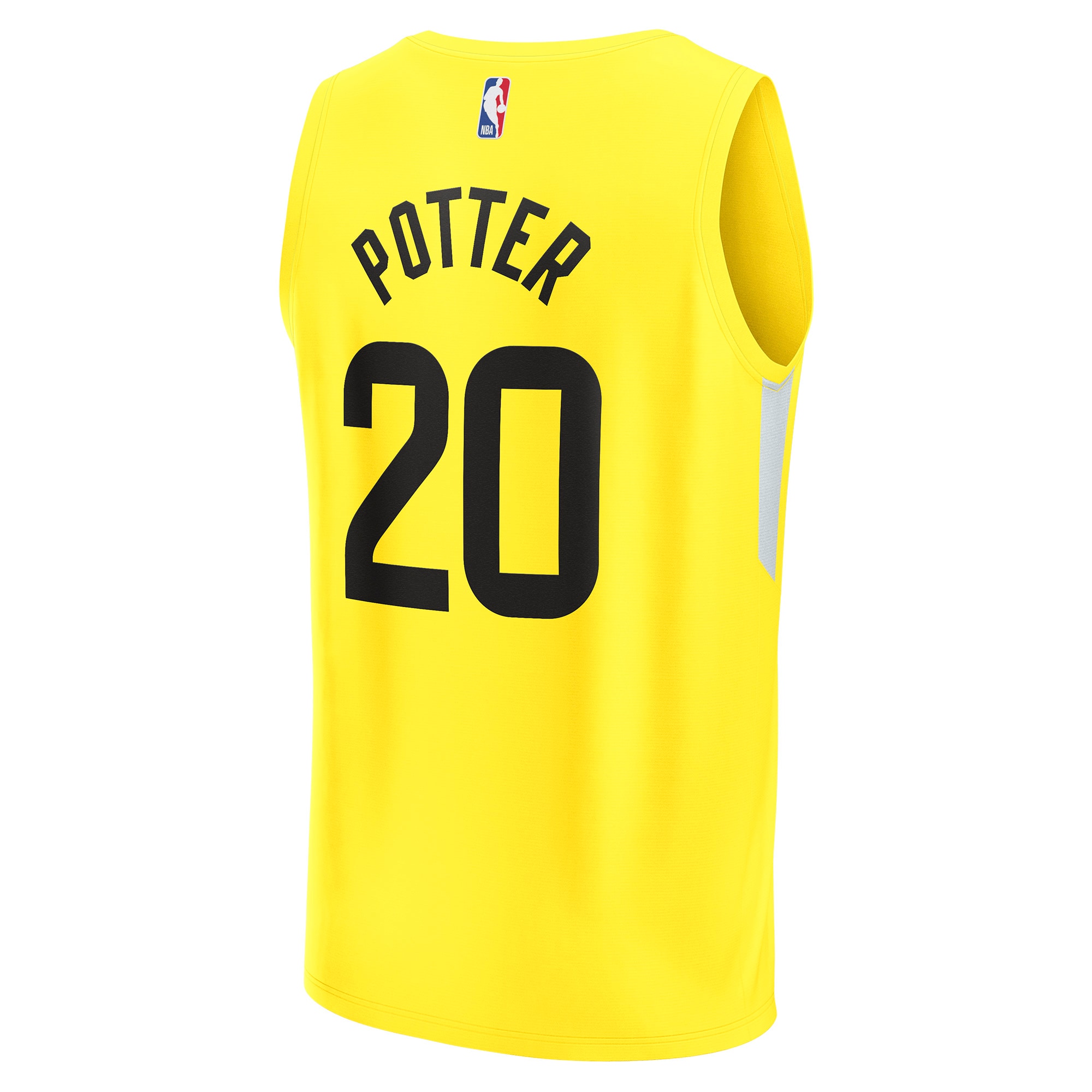 Micah Potter Utah Jazz Fanatics Branded 2022/23 Fast Break Replica Player Jersey - Icon Edition - Yellow - vstockx