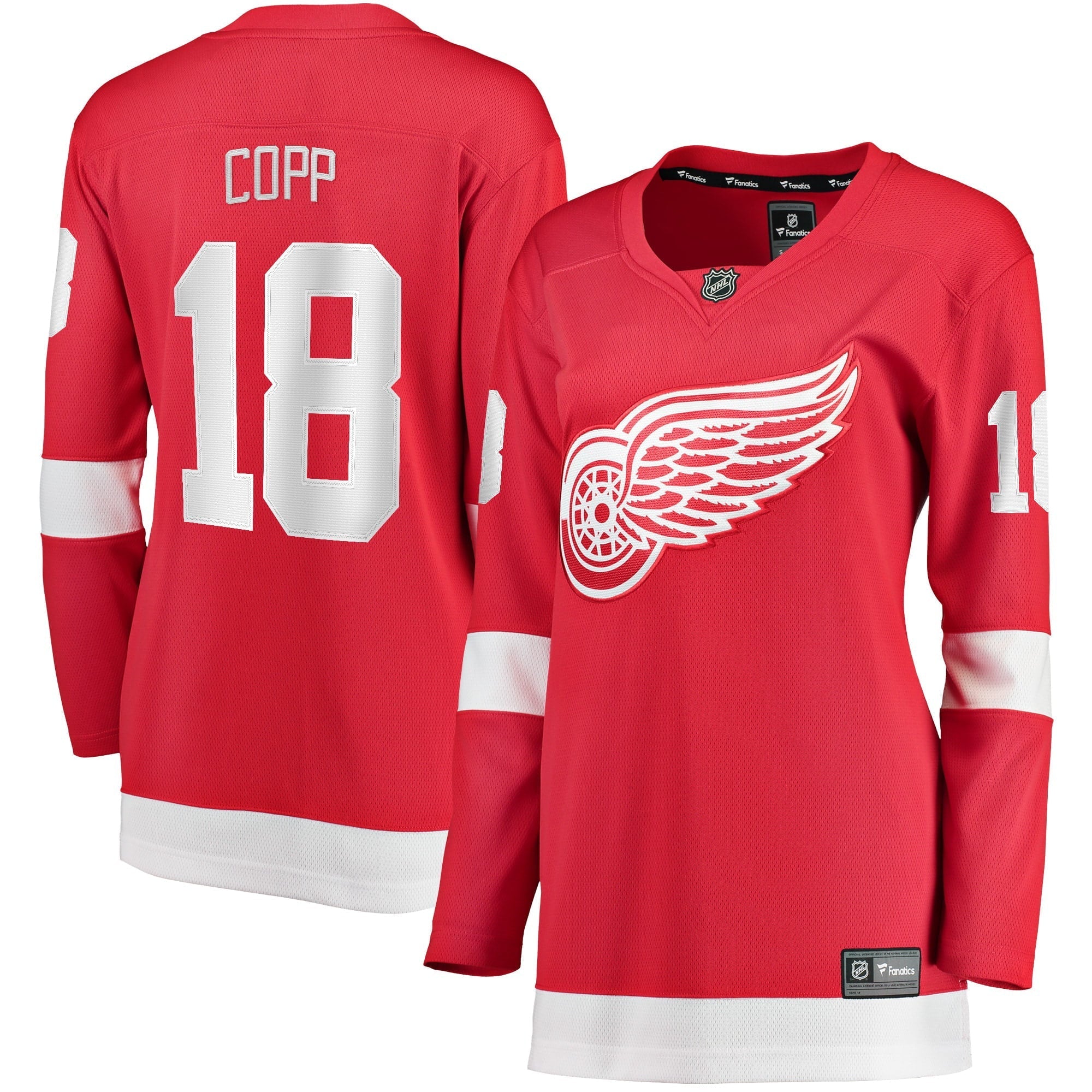 Women's Fanatics Branded Andrew Copp Red Detroit Red Wings Home Breakaway Player Jersey - vstockx