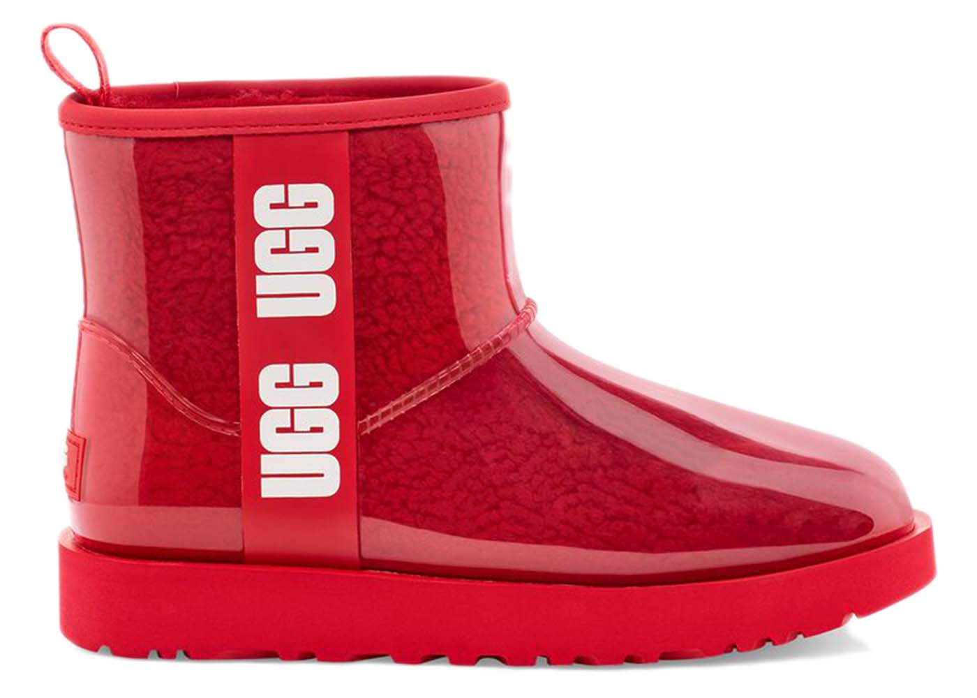 UGG Classic Clear Mini Boot Ribbon Red (Women's) - vstockx