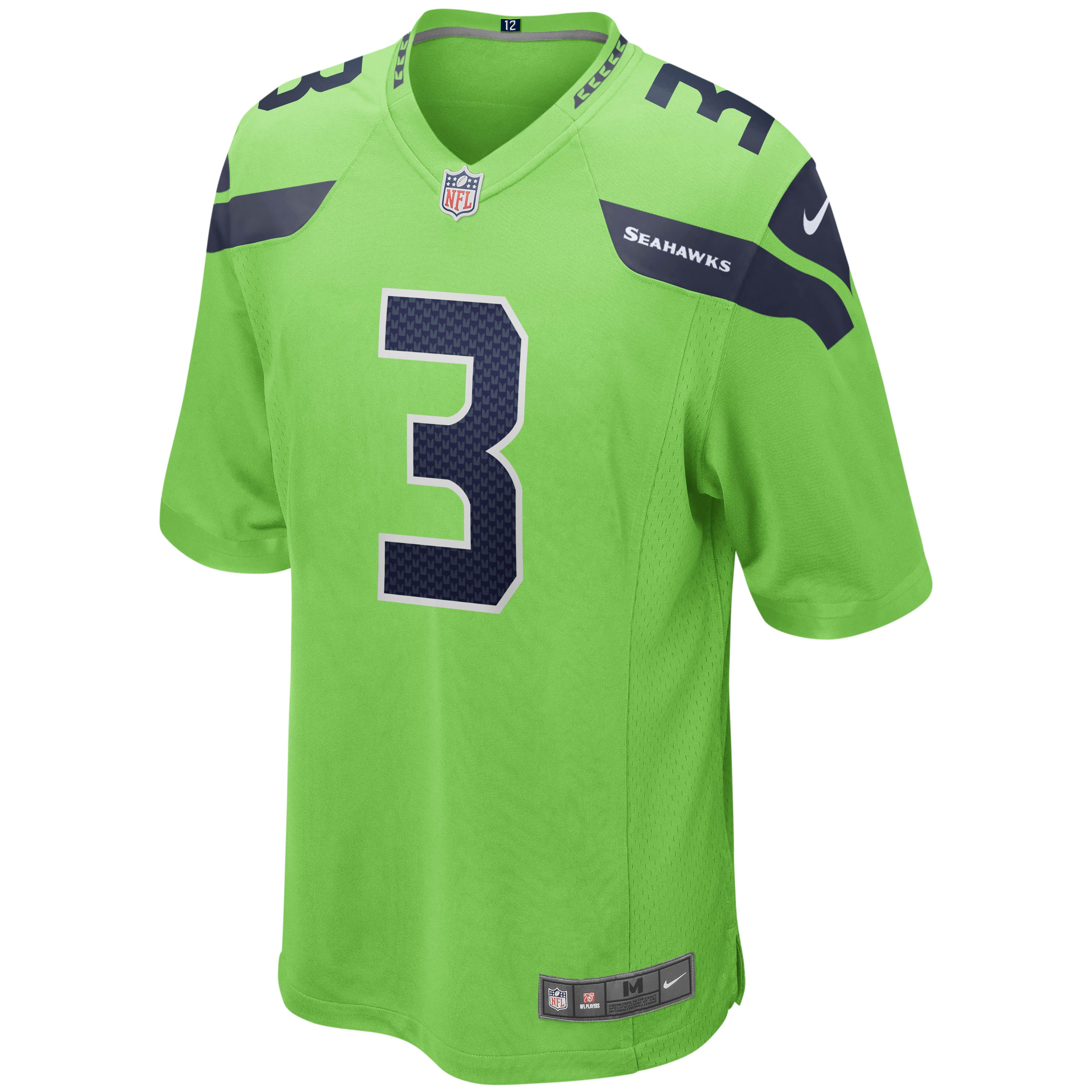 Russell Wilson Seattle Seahawks Nike Alternate Game Jersey - Neon Green - vstockx