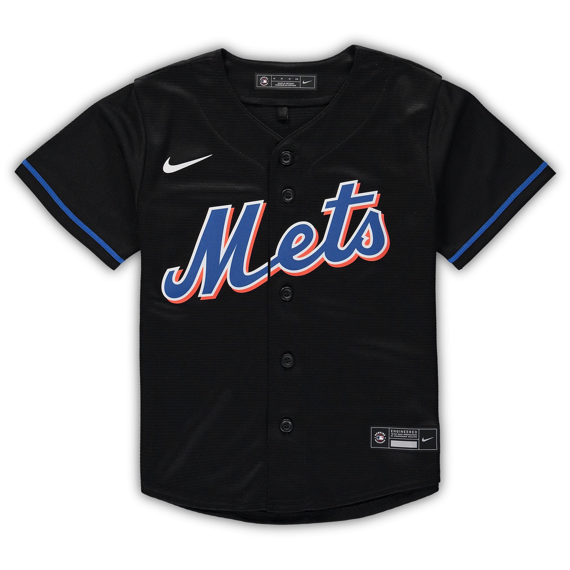 New York Mets Nike Preschool Alternate Replica Team Jersey - Black - vstockx