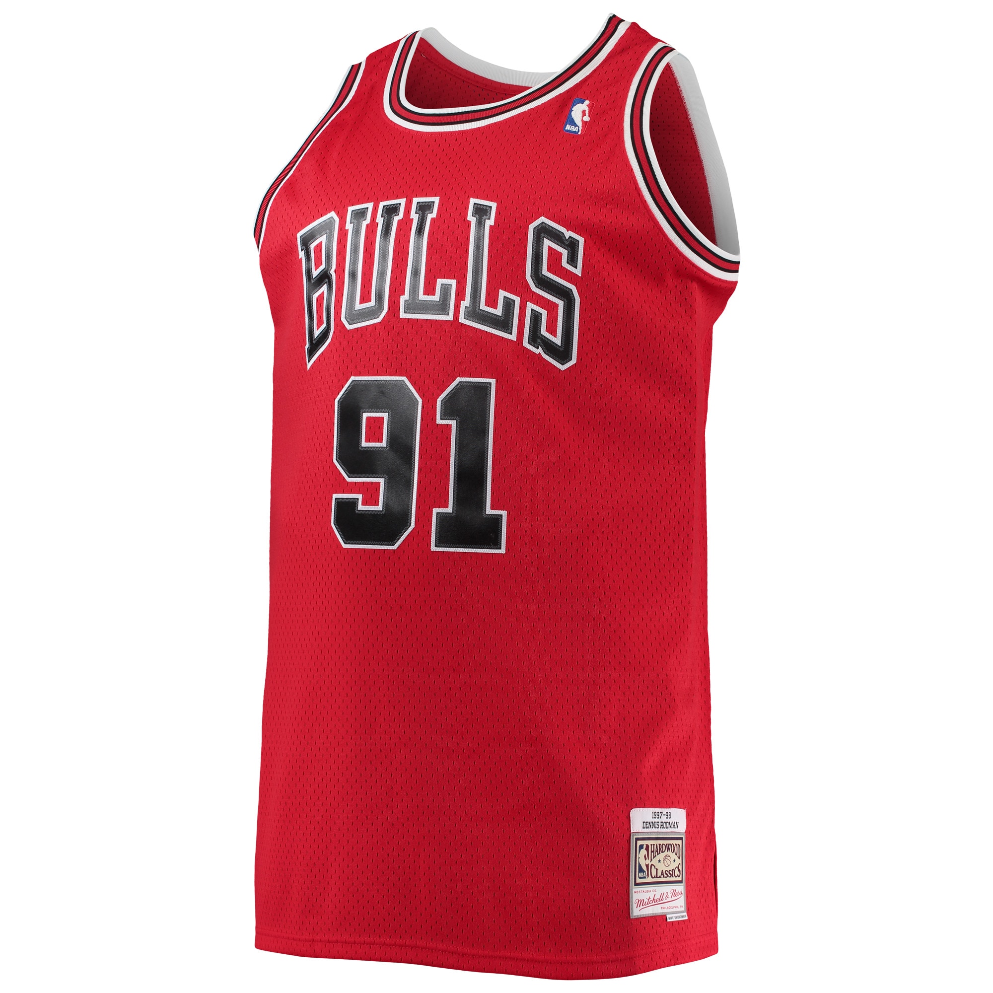 Dennis Rodman Chicago Bulls Mitchell & Ness Big & Tall Hardwood Classics Swingman Jersey - Red - vstockx