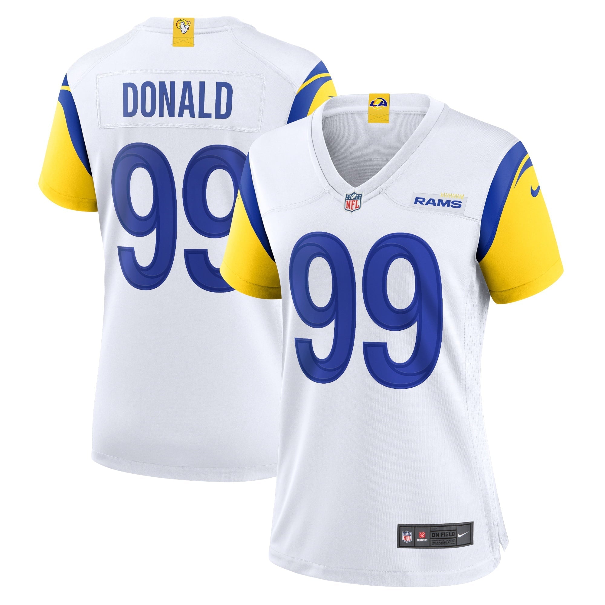 Women's Nike Aaron Donald White Los Angeles Rams Alternate Player Game Jersey - vstockx