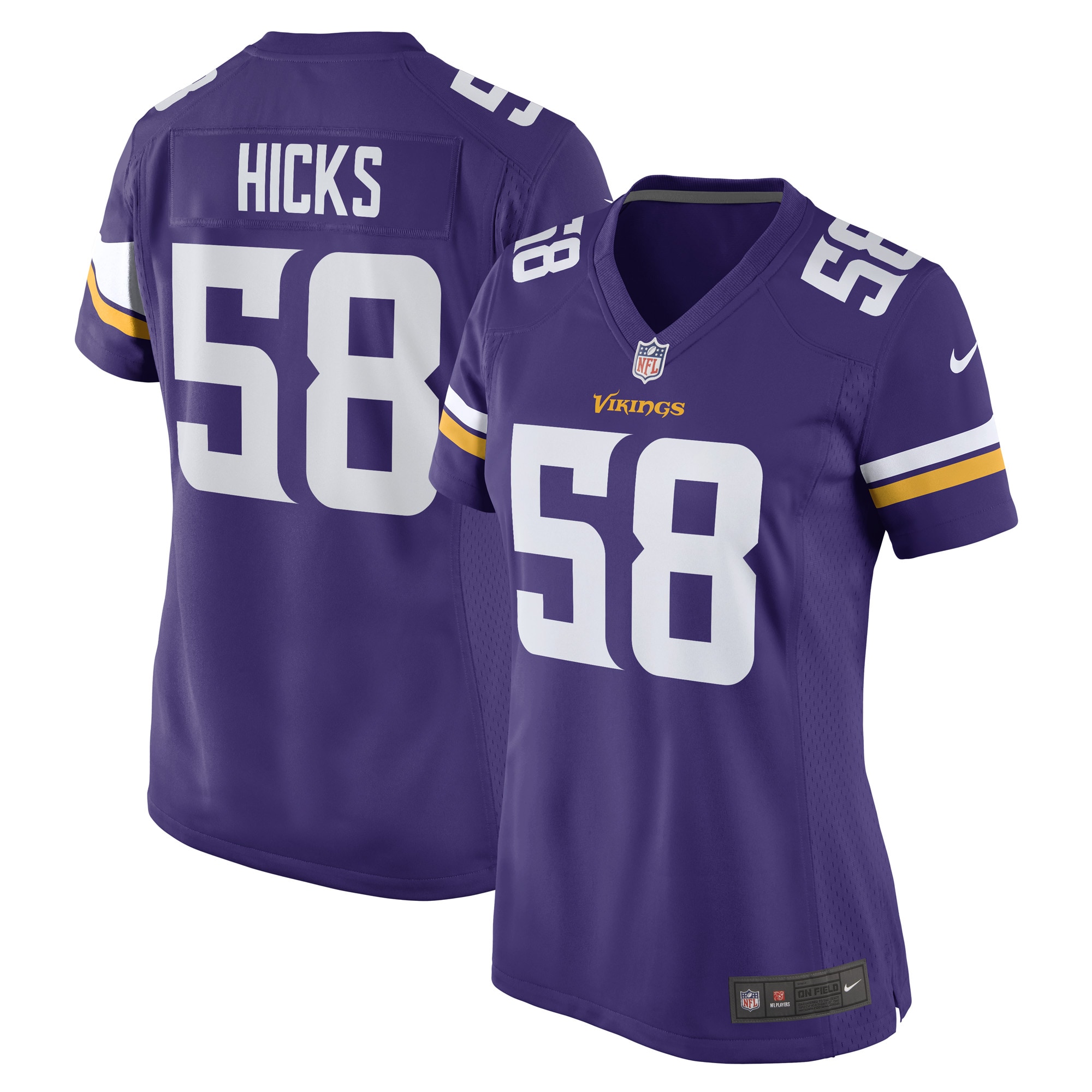 Jordans Hicks Minnesota Vikings Nike Women's Game Player Jersey - Purple - vstockx
