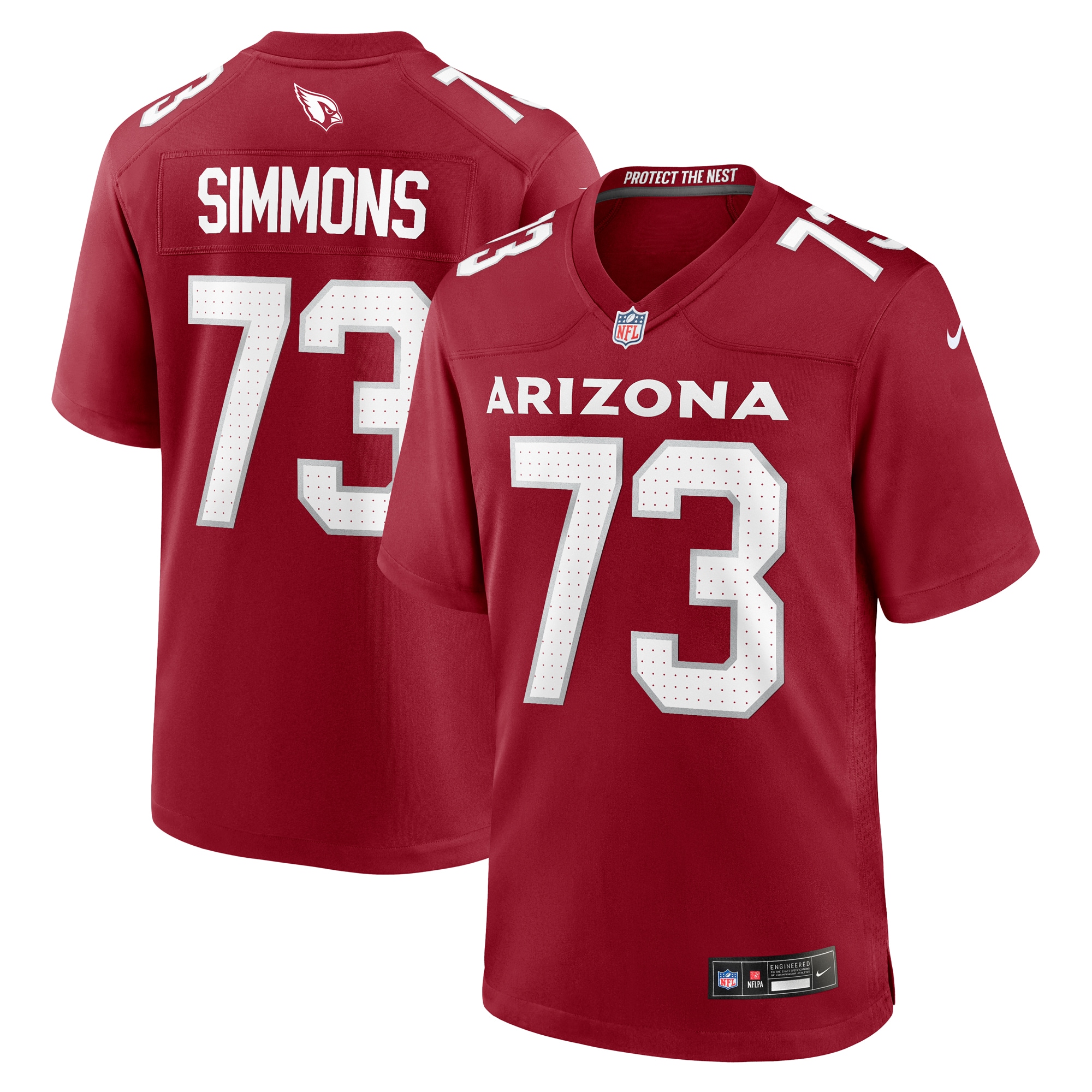 Lachavious Simmons Arizona Cardinals Nike Team Game Jersey - Cardinal - vstockx