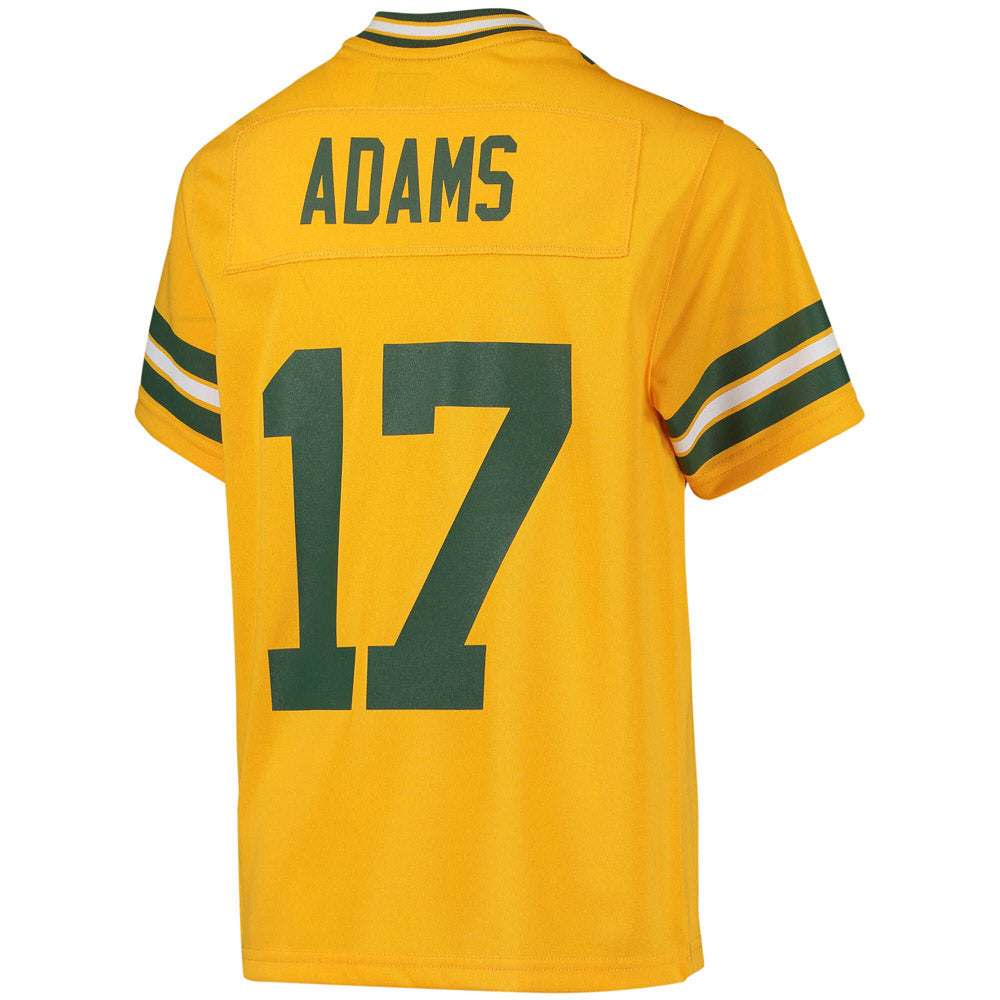 Youth Green Bay Packers Davante Adams Inverted Team Game Jersey Gold - vstockx